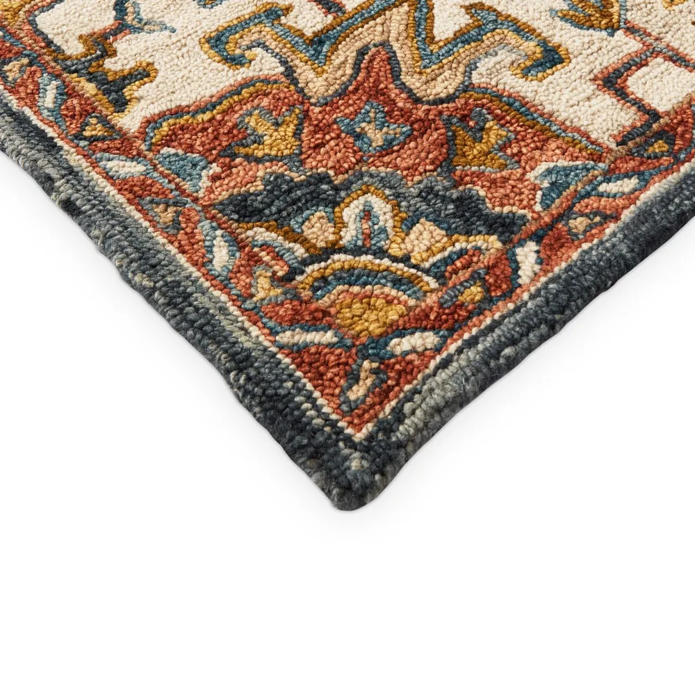 Alexander Home Madeline Traditional Pine 100% Wool Hand-Hooked Rug
