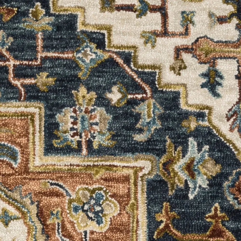 Alexander Home Madeline Traditional Pine 100% Wool Hand-Hooked Rug