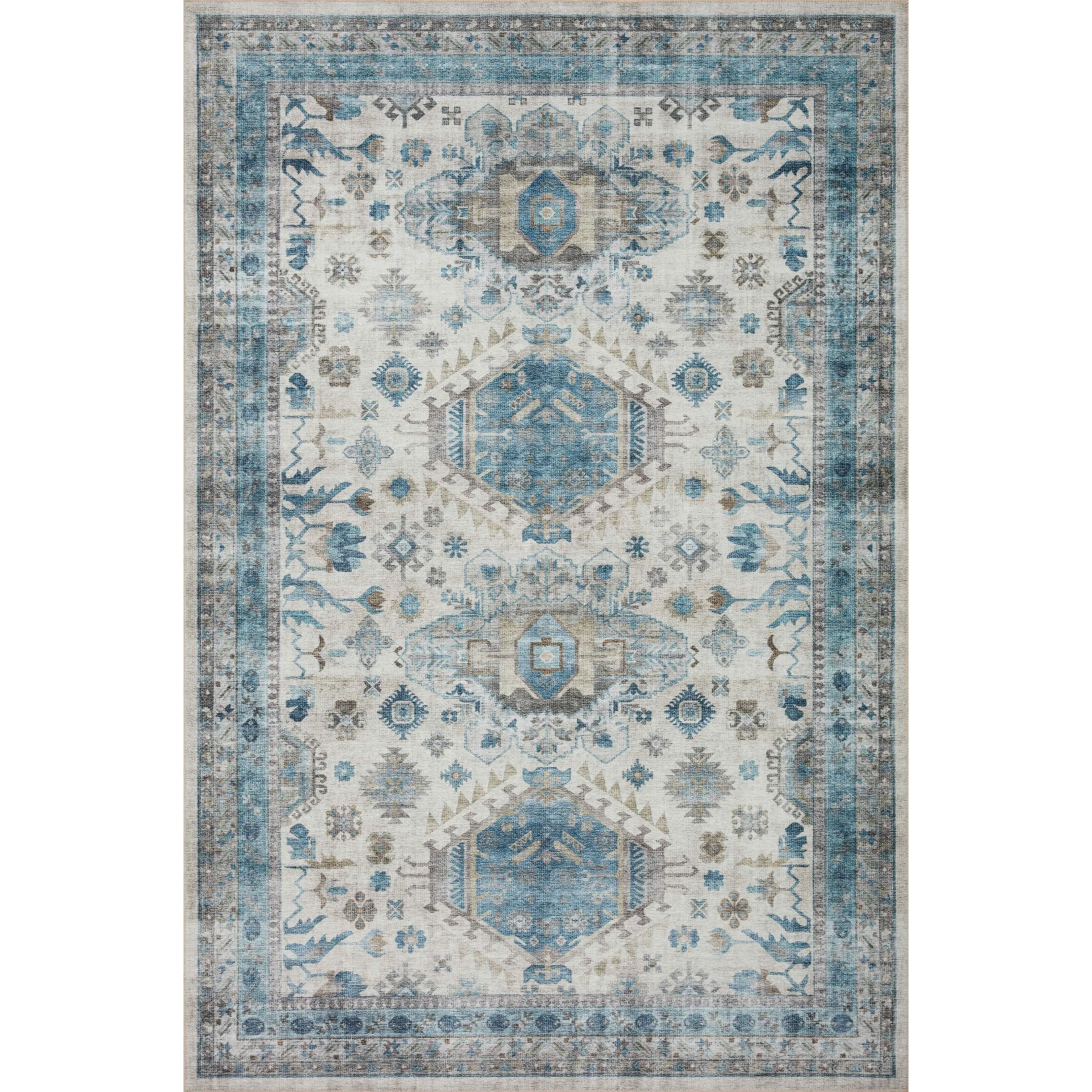 Alexander Home Meghan Vintage Shabby Chic Distressed Area Rug