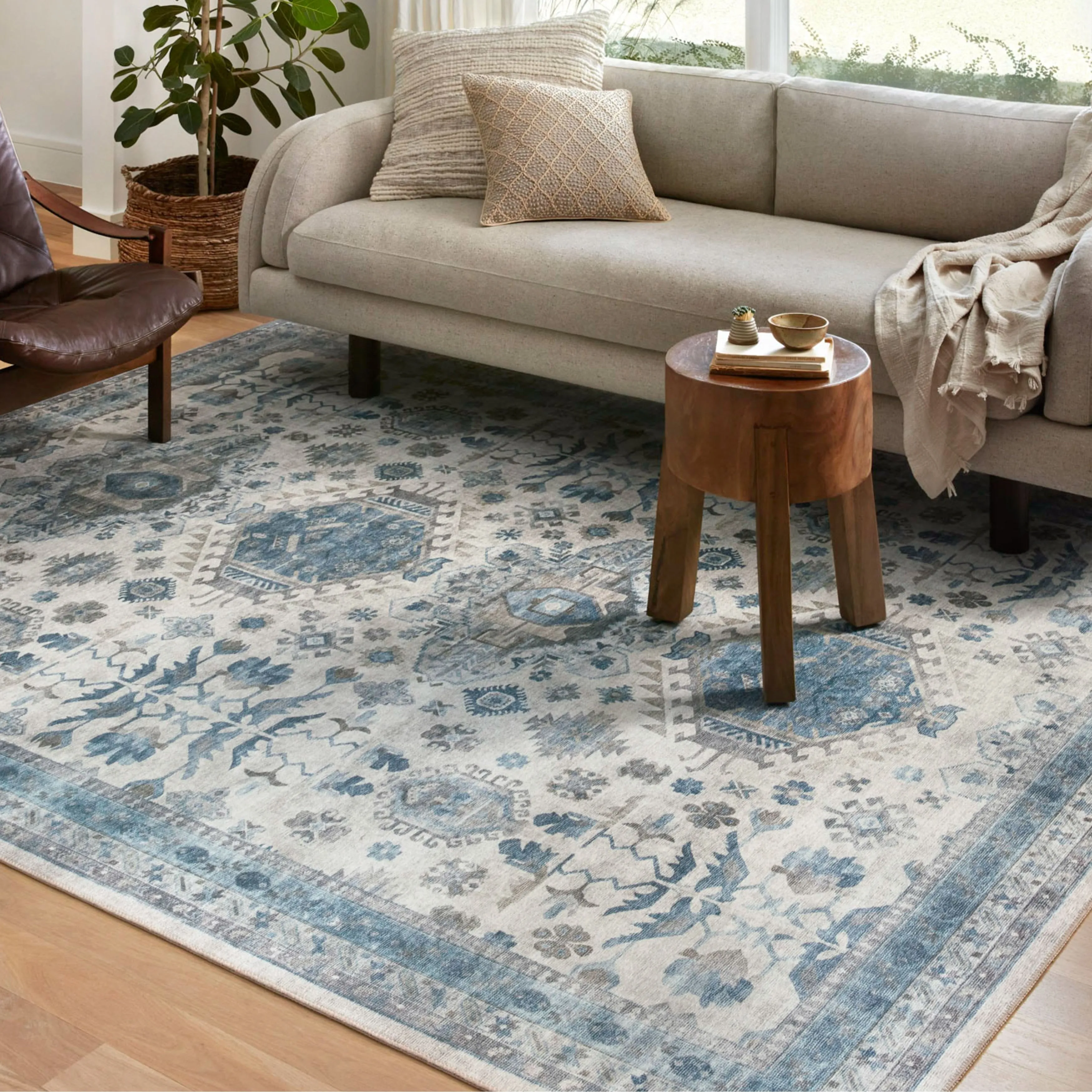 Alexander Home Meghan Vintage Shabby Chic Distressed Area Rug