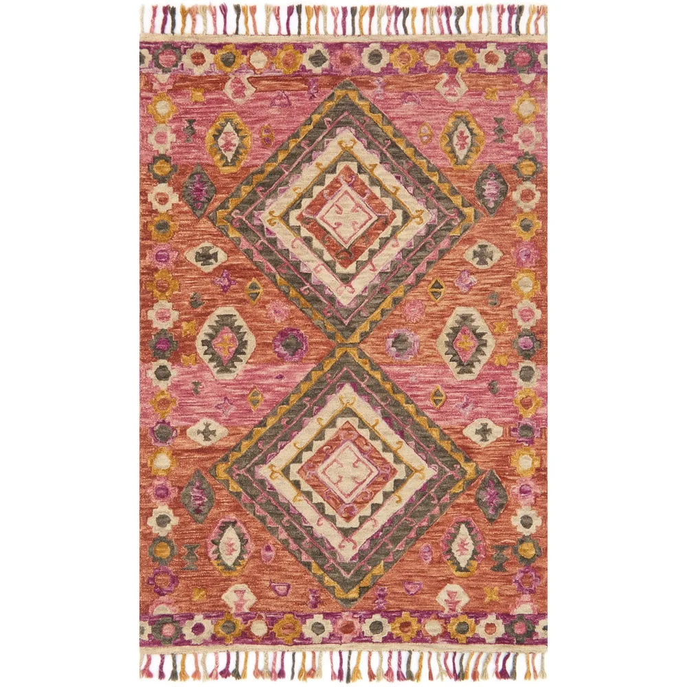 Alexander Home Sahara Fiesta Boho Hand-Hooked Wool Rug