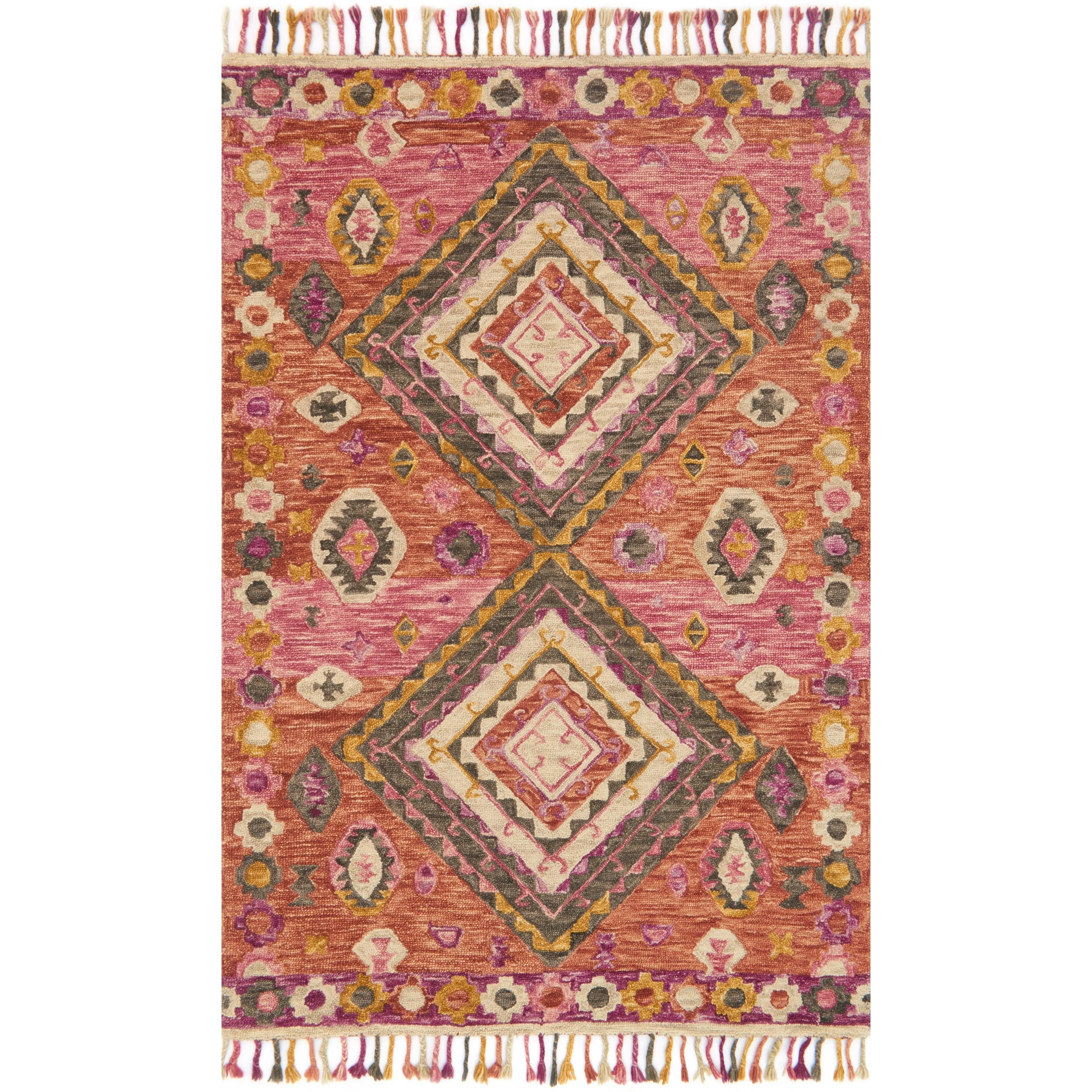 Alexander Home Sahara Fiesta Boho Hand-Hooked Wool Rug