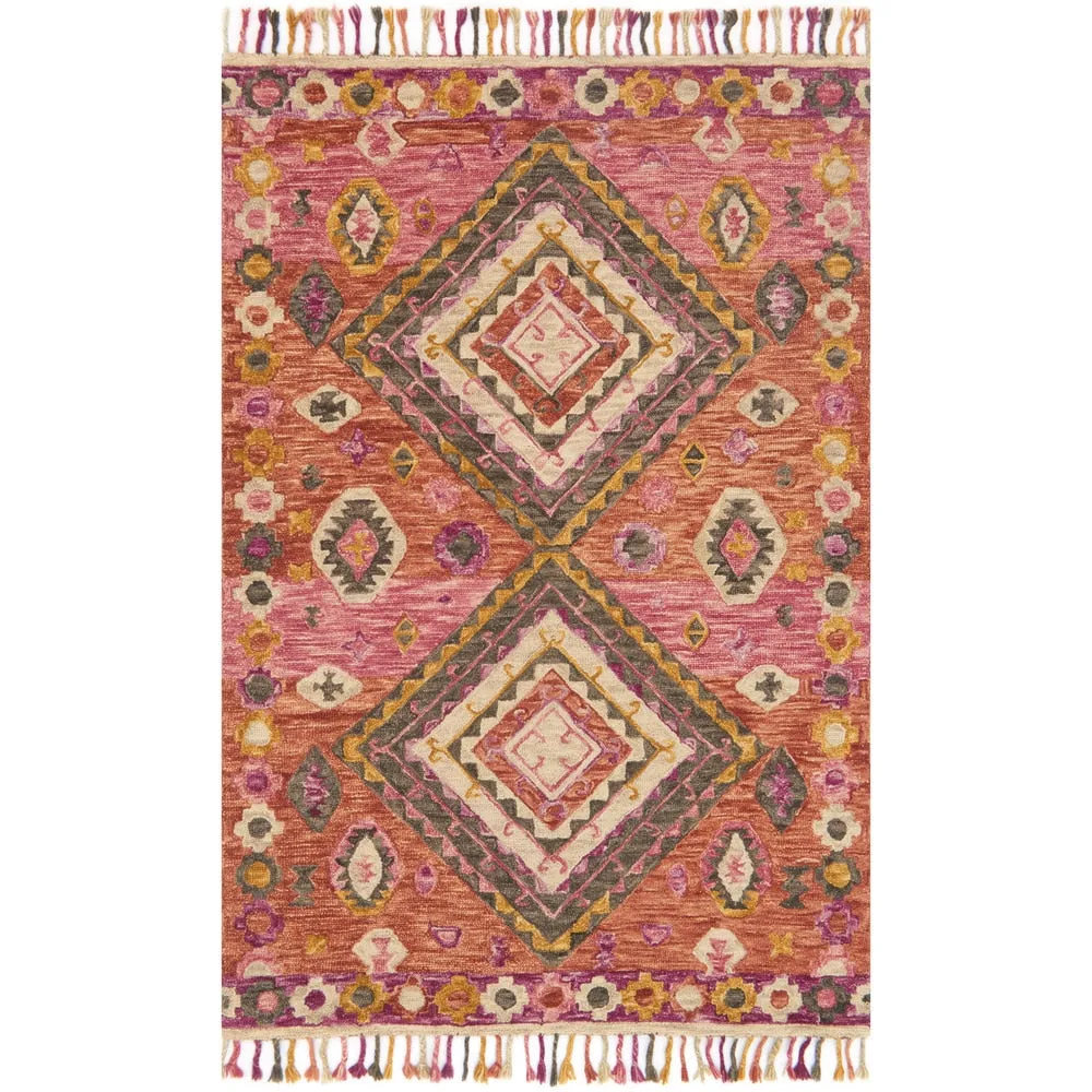 Alexander Home Sahara Fiesta Boho Hand-Hooked Wool Rug