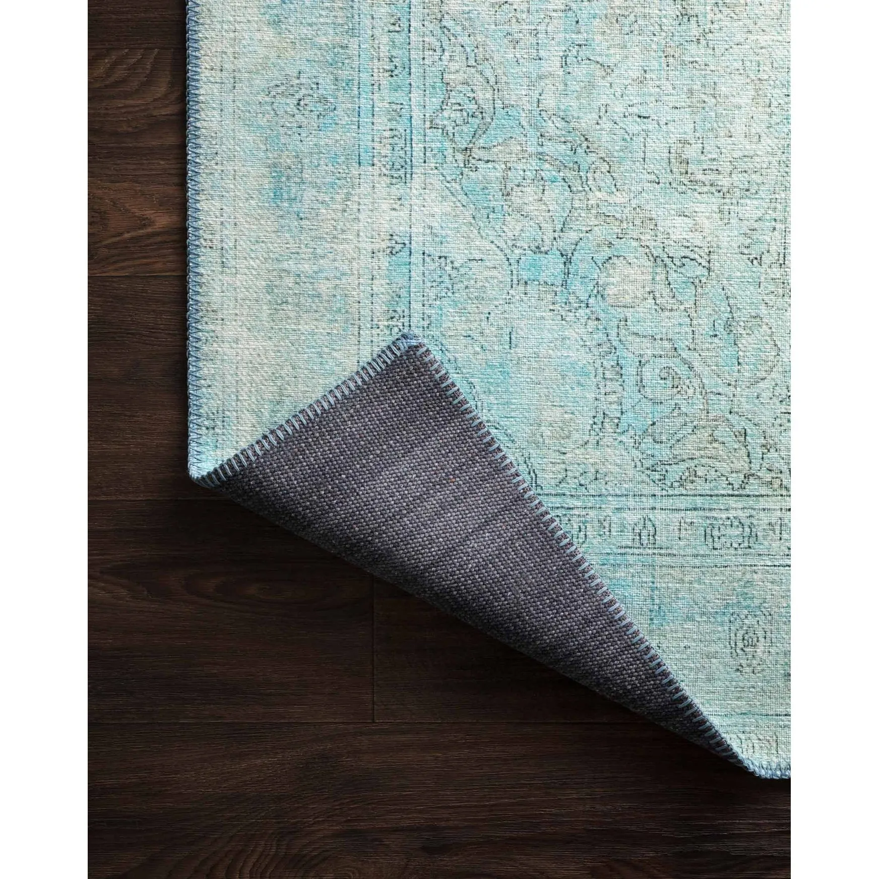 Alexander Home Tremezzina Printed Boho Aqua Area Rug