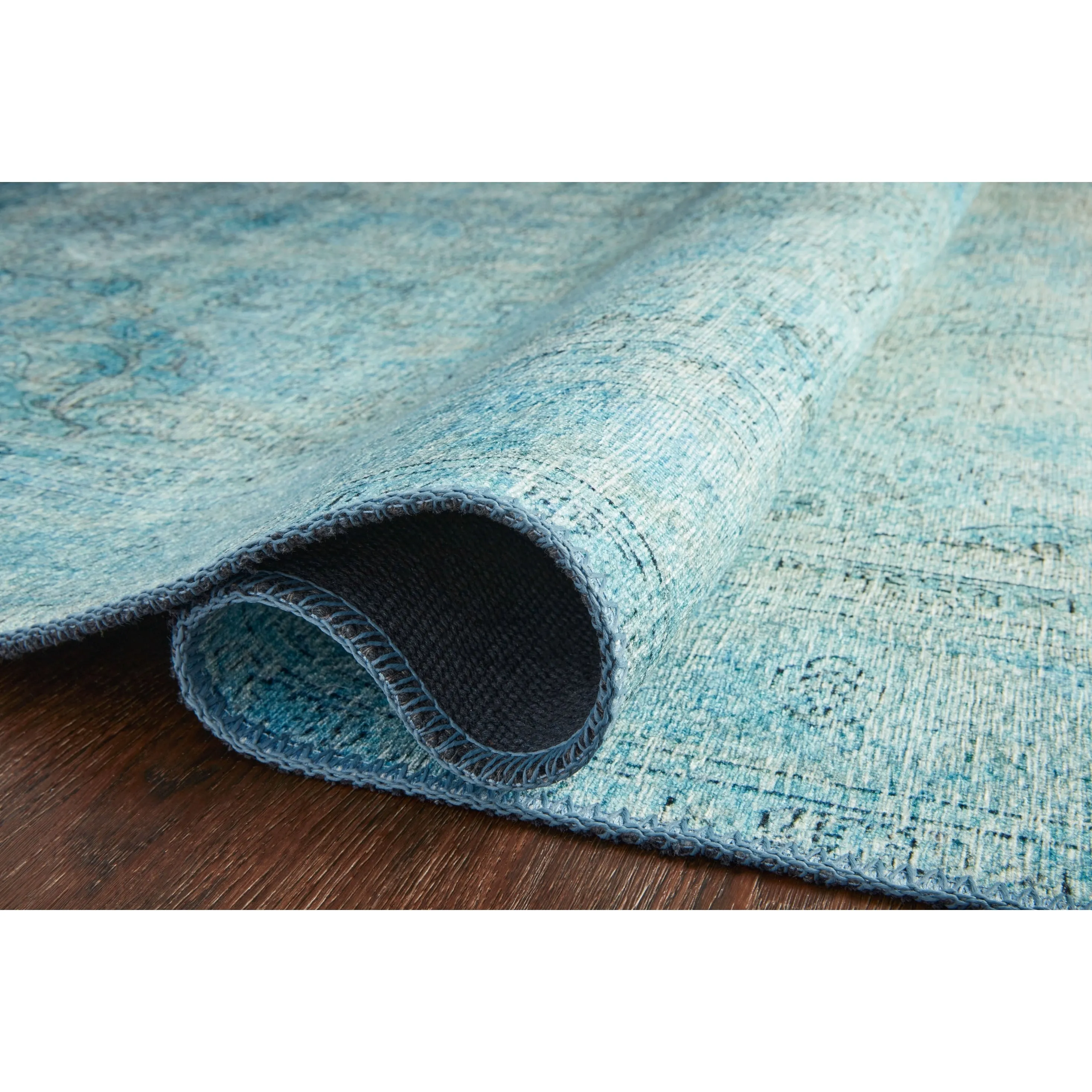 Alexander Home Tremezzina Printed Boho Aqua Area Rug