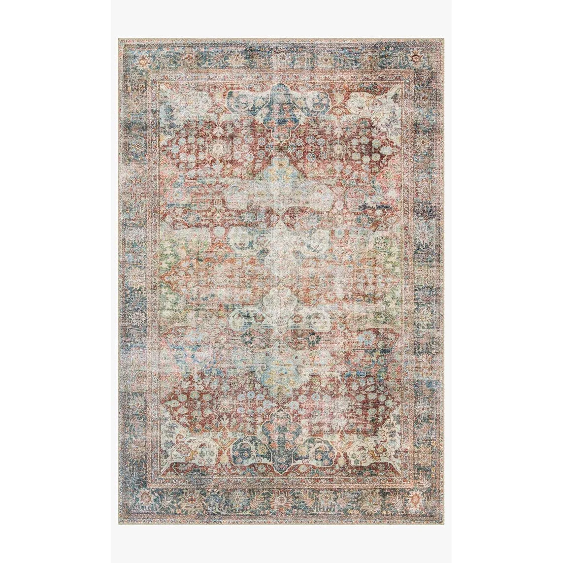 Alexander Home Tremezzina Printed Distressed Area Rug