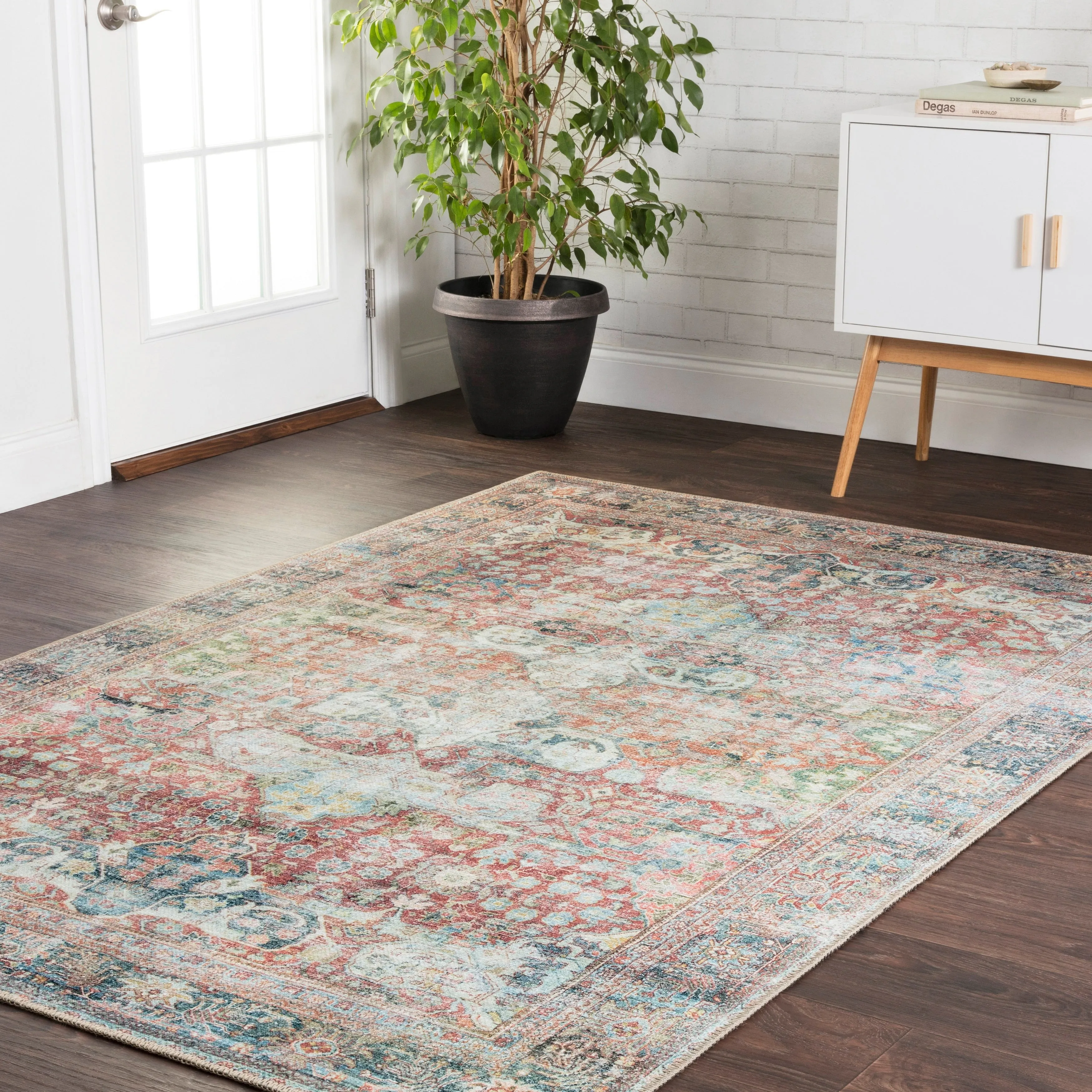 Alexander Home Tremezzina Printed Distressed Area Rug