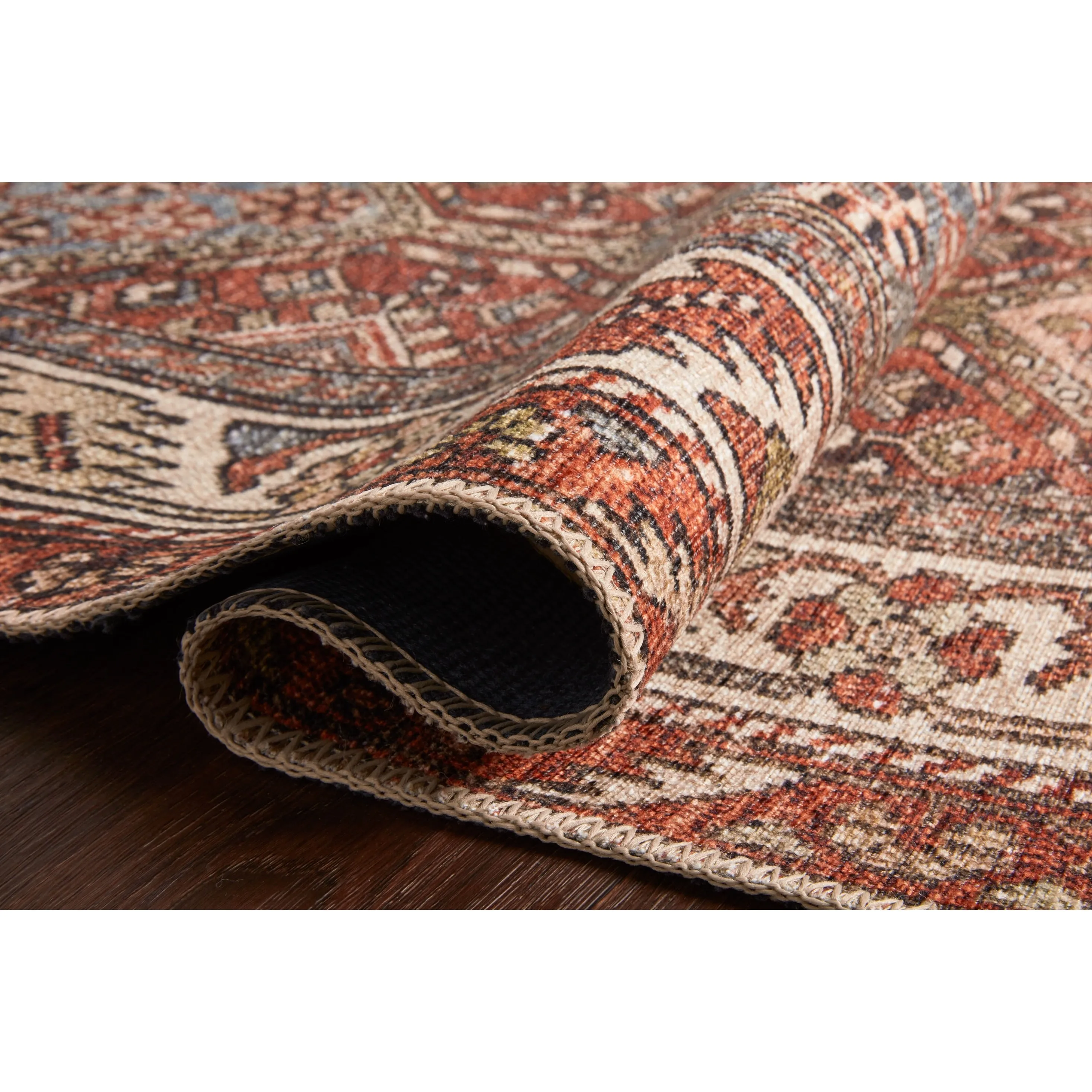 Alexander Home Tremezzina Printed Distressed Diamond Boho Rug