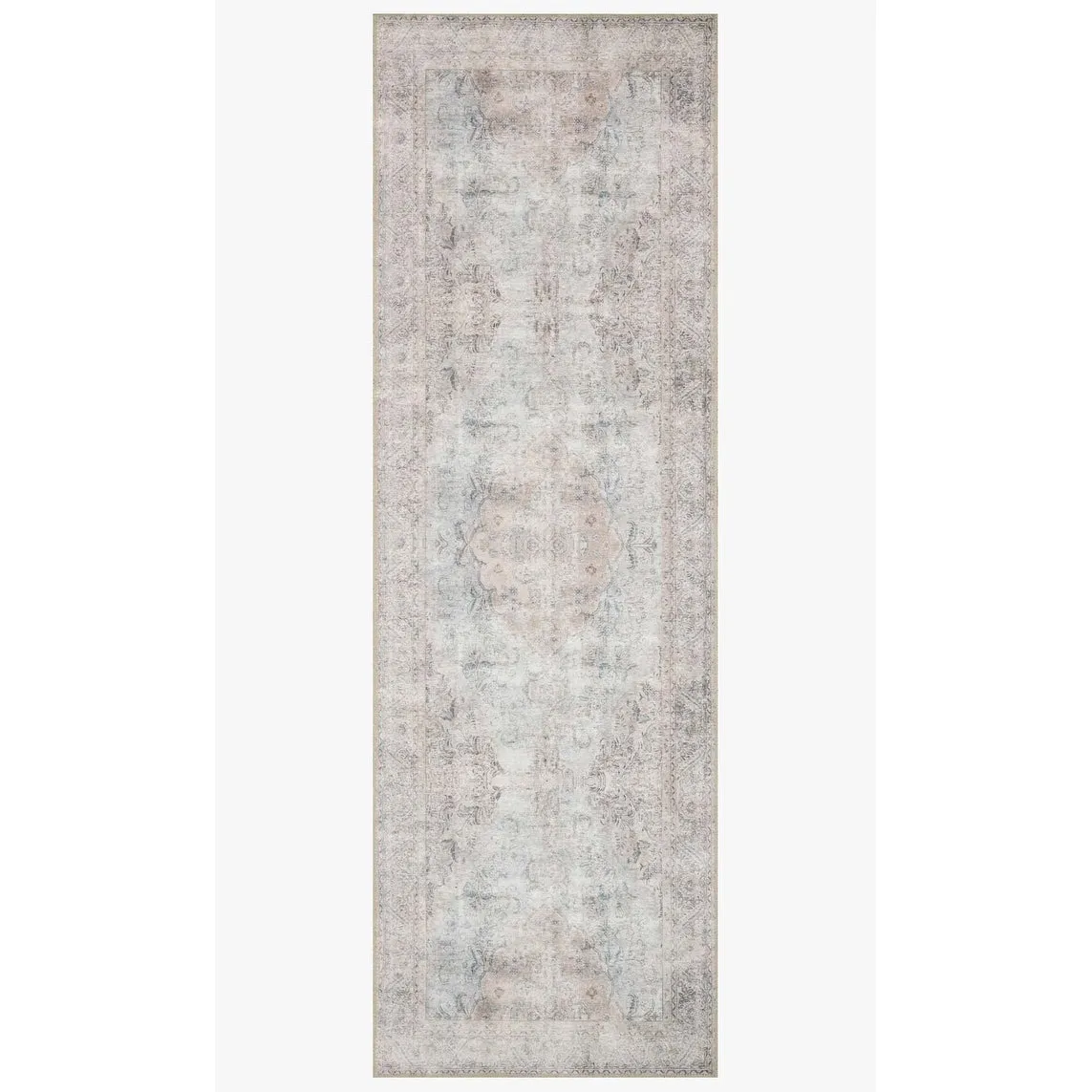 Alexander Home Tremezzina Printed Medallion Shabby Chic Distressed Rug