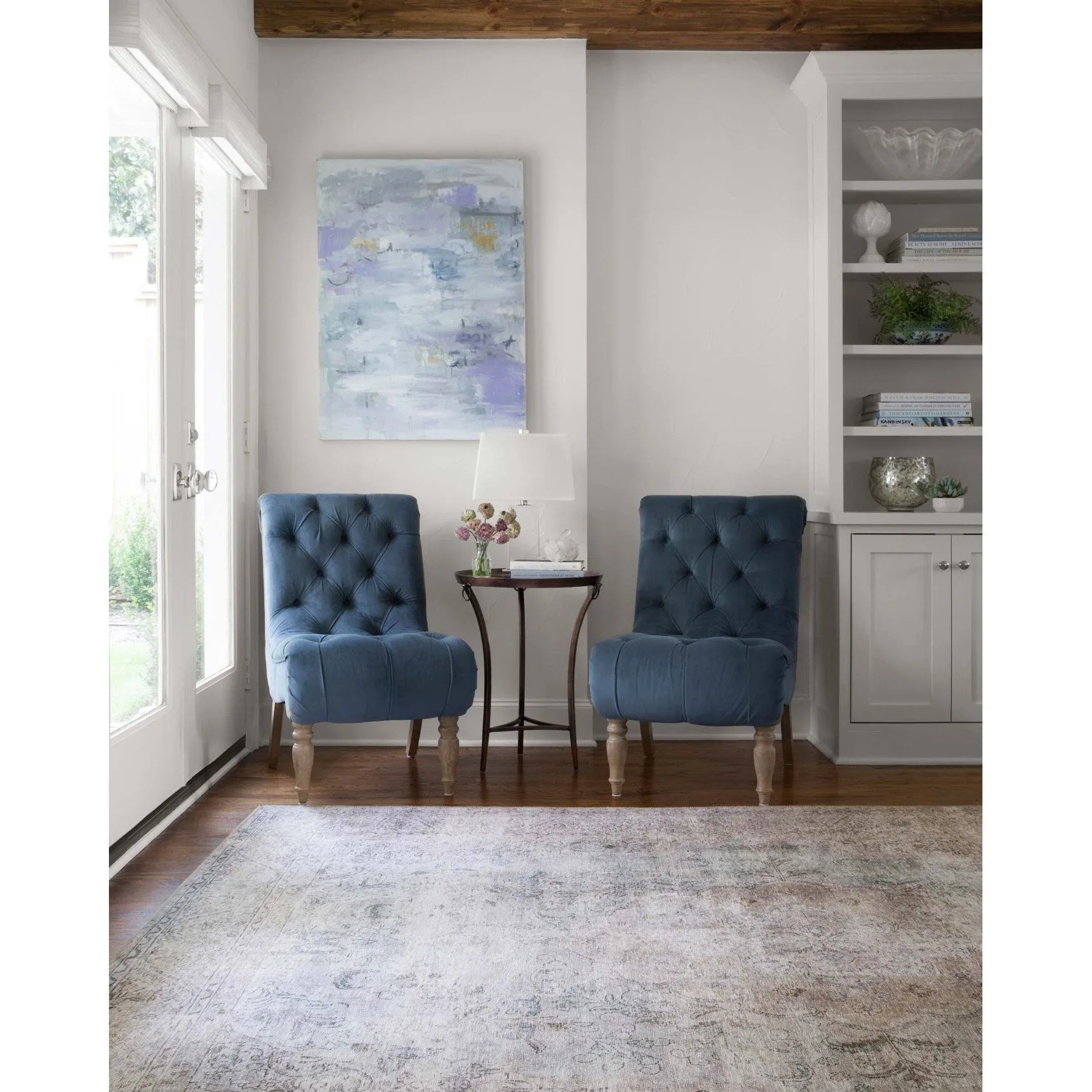 Alexander Home Tremezzina Printed Medallion Shabby Chic Distressed Rug