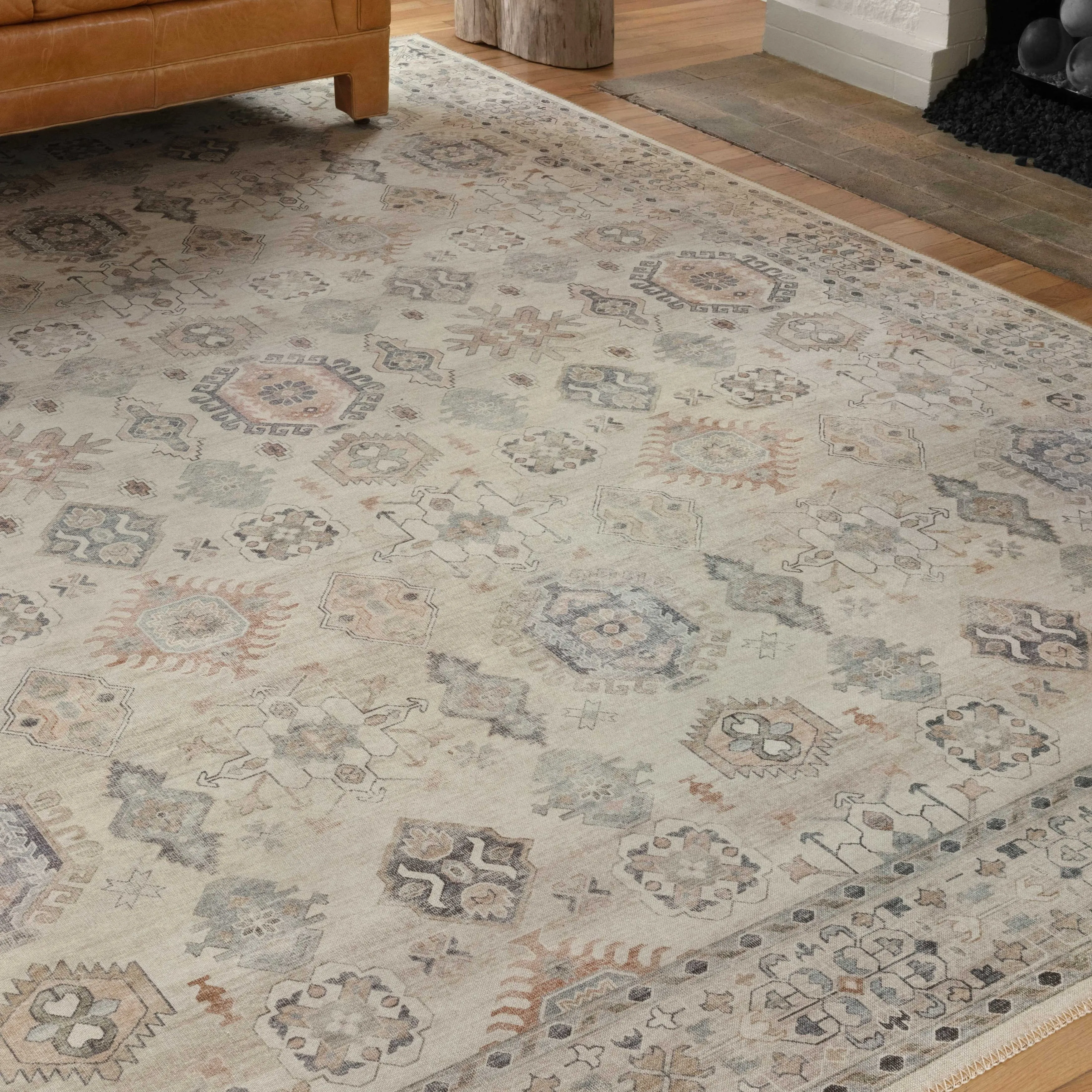 Alexander Home Venetian Printed Gem Distressed Rug