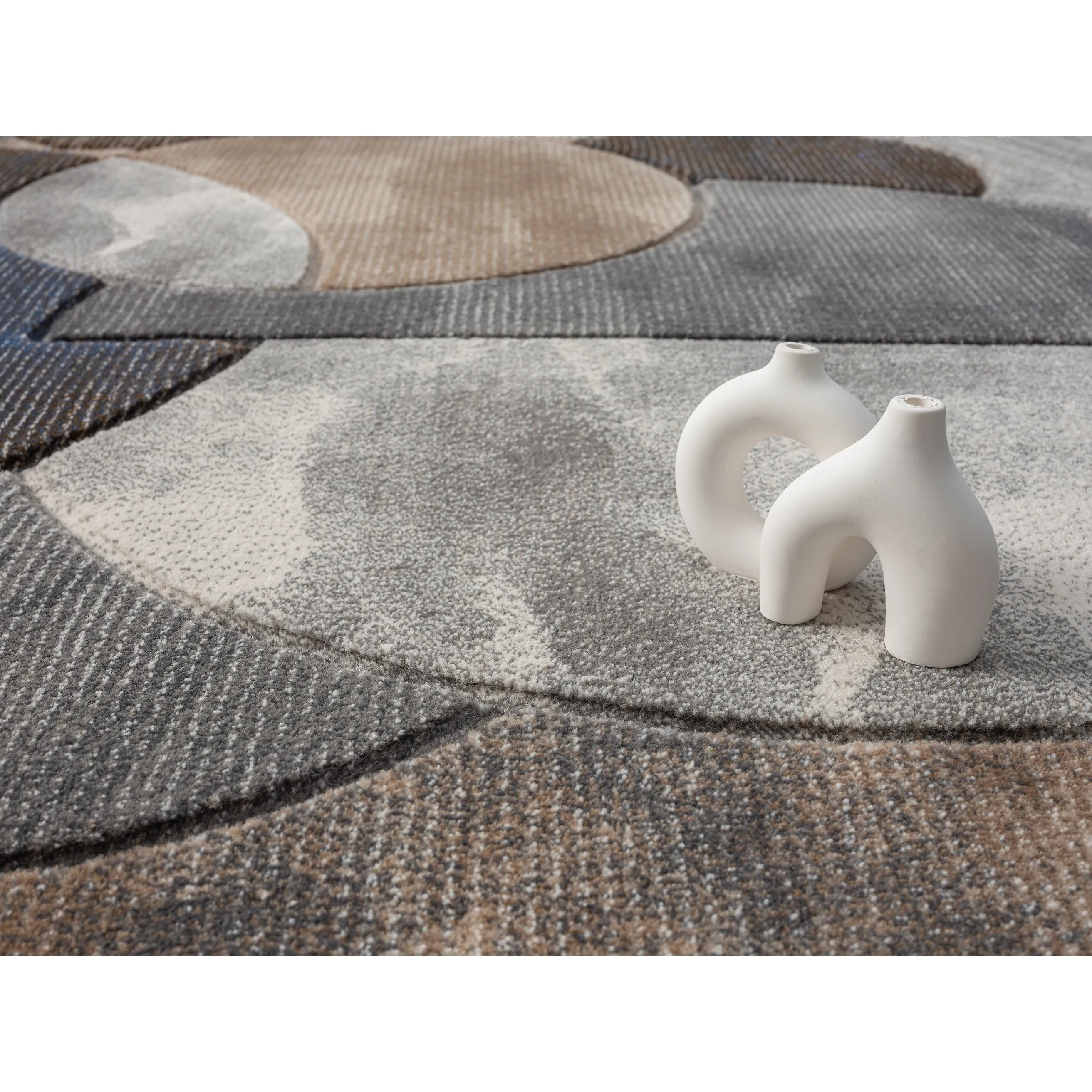 Alexia Collection Modern Circle Design Area Rug