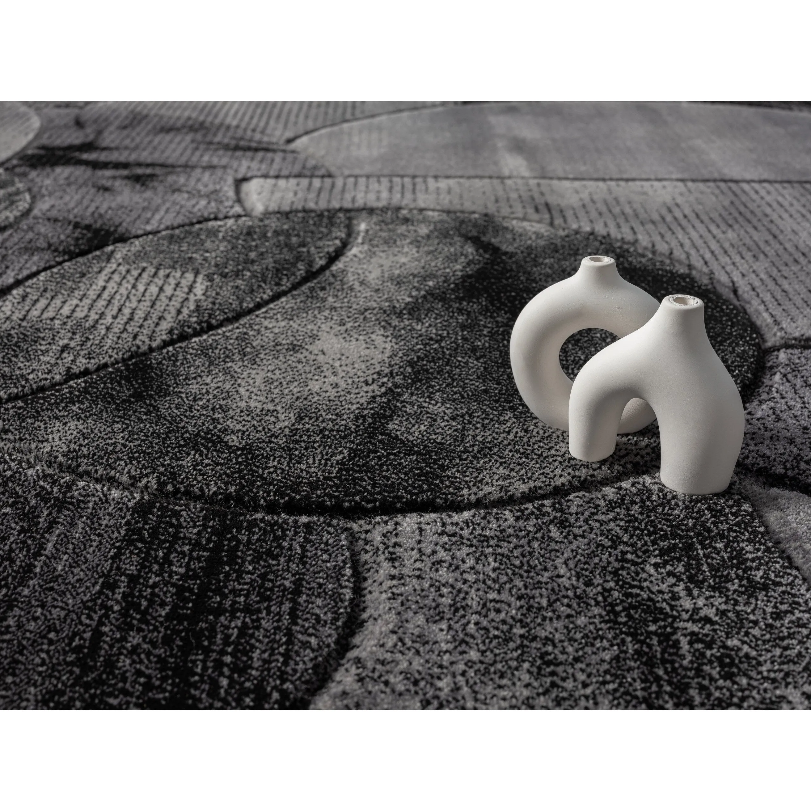 Alexia Collection Modern Circle Design Area Rug