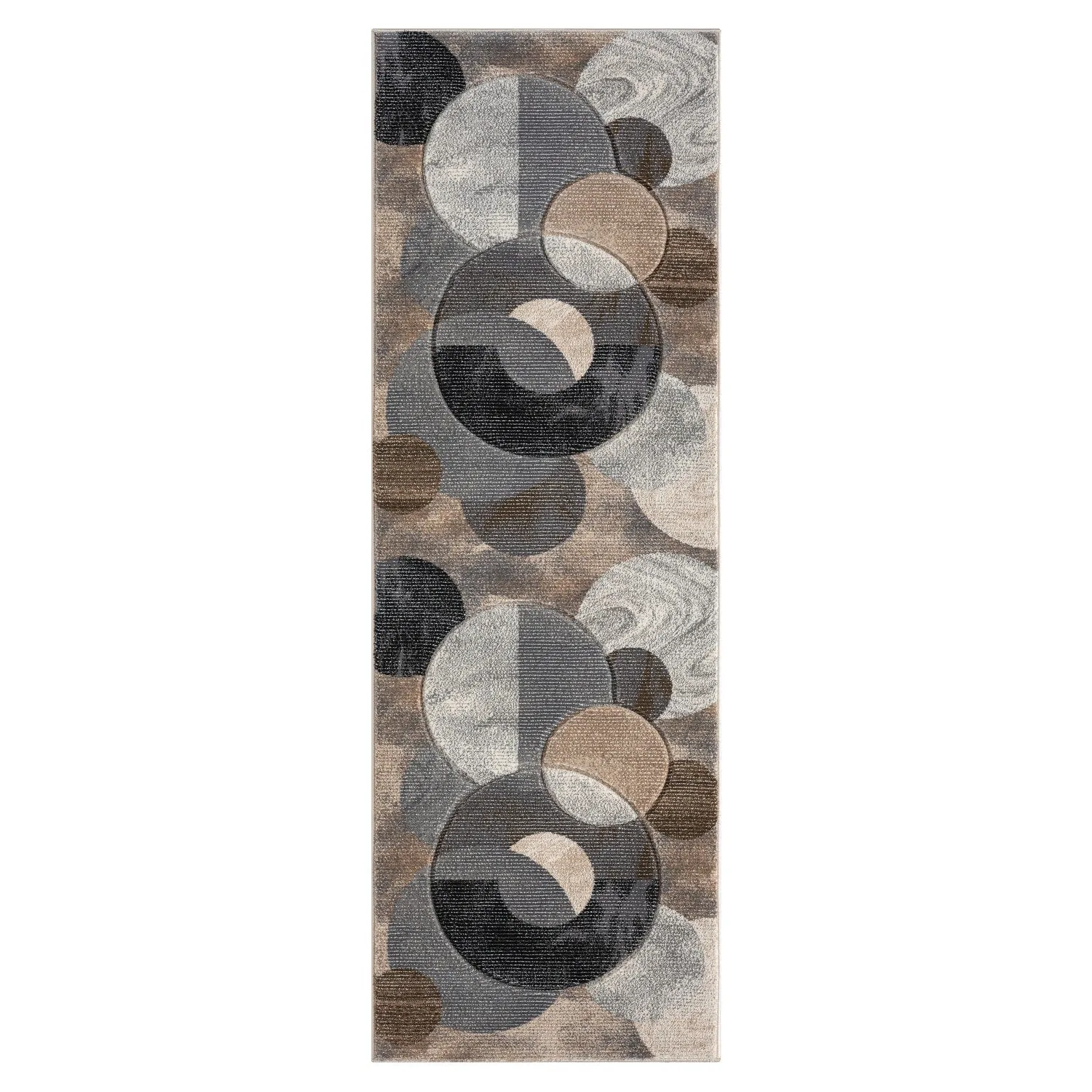 Alexia Collection Modern Circle Design Area Rug