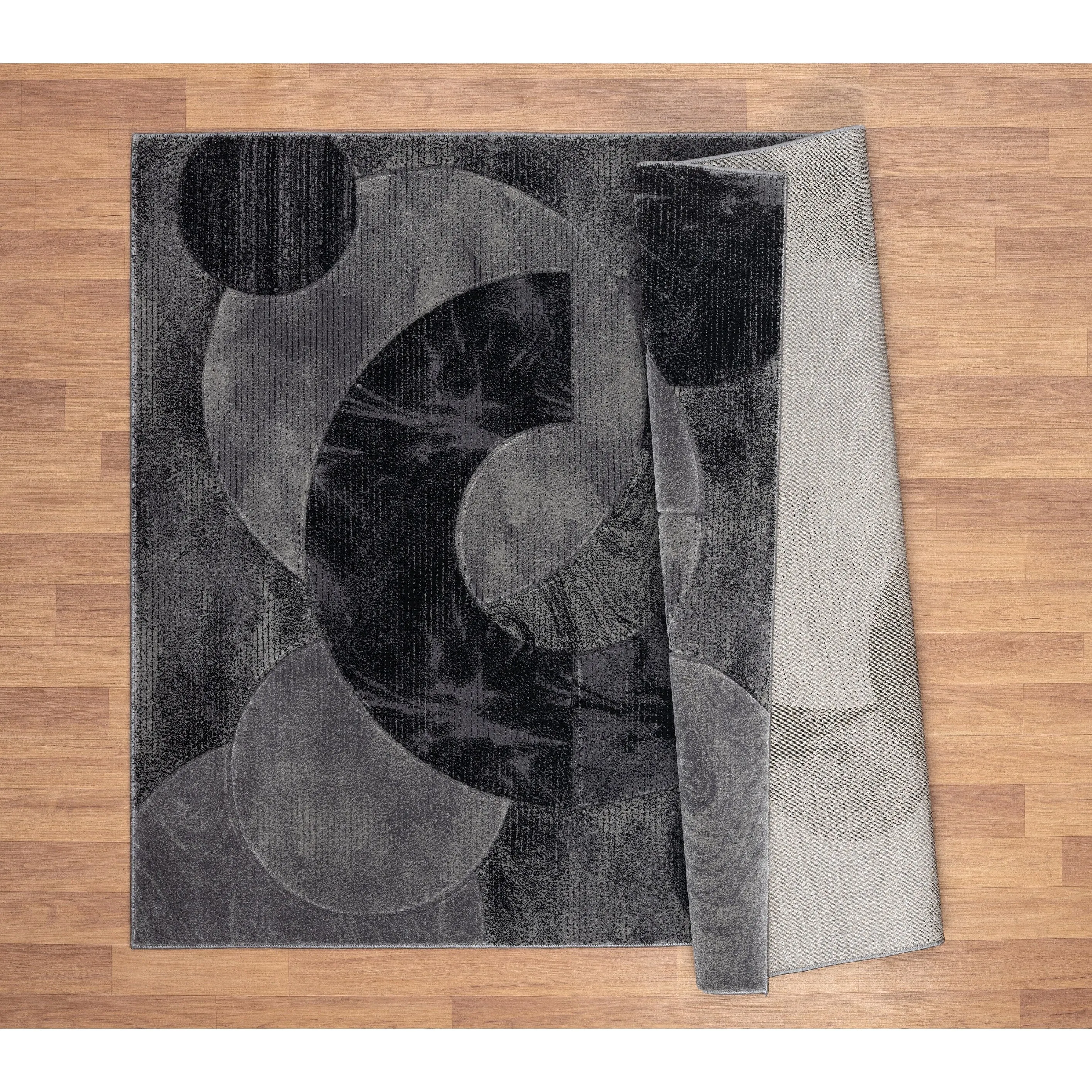 Alexia Collection Modern Circle Design Area Rug