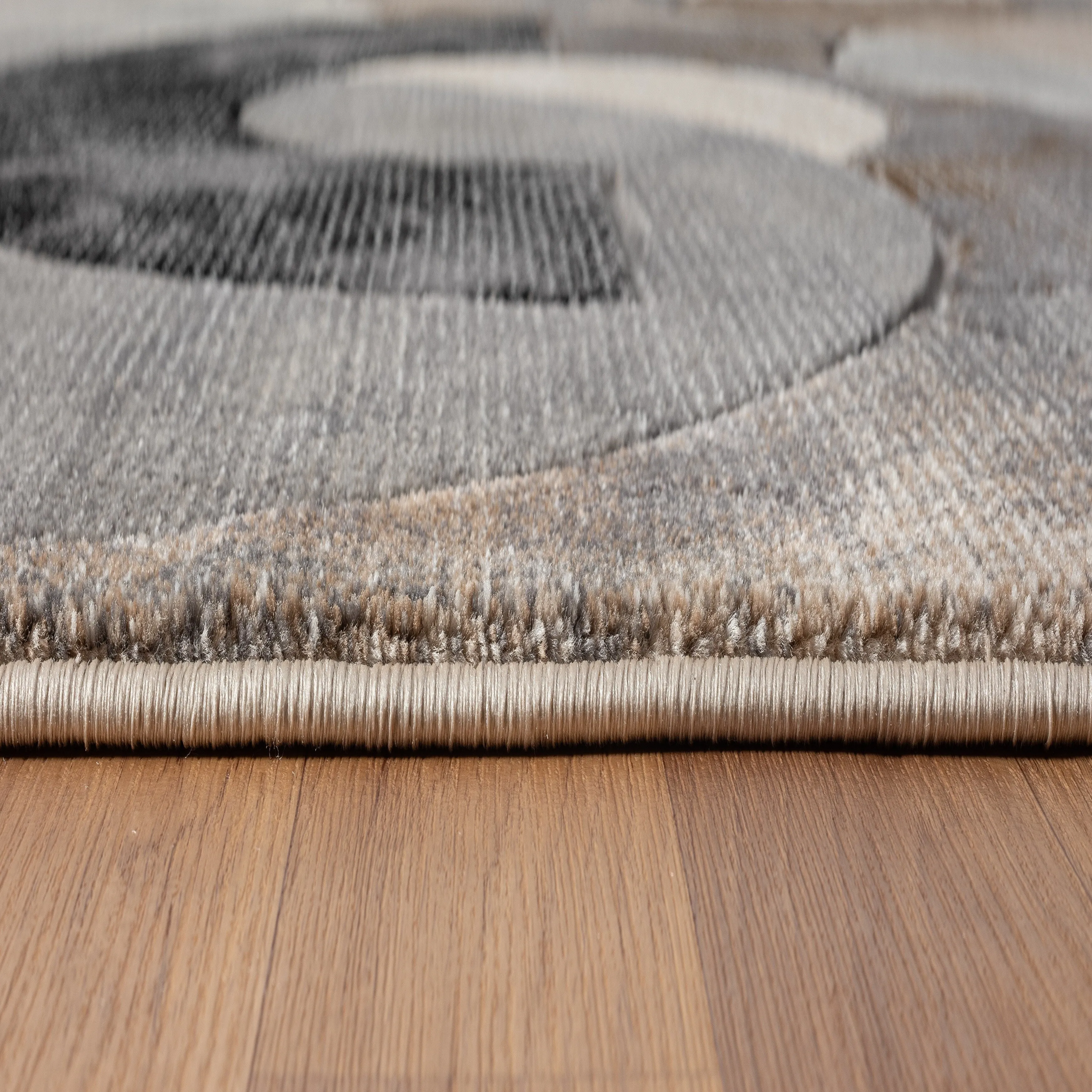 Alexia Collection Modern Circle Design Area Rug