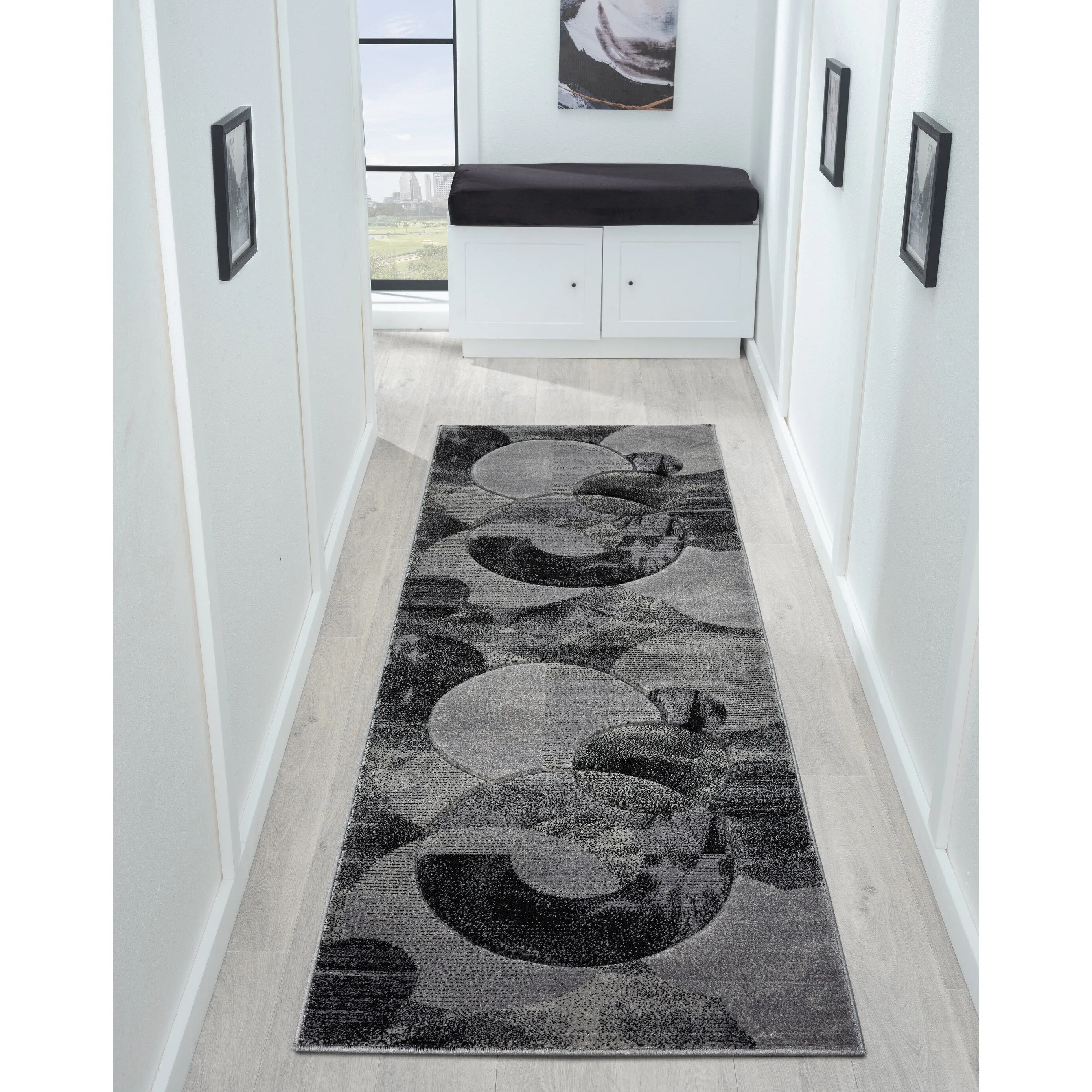 Alexia Collection Modern Circle Design Area Rug