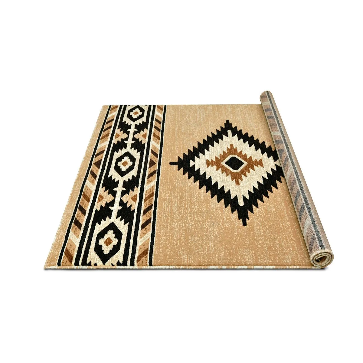 Allstar Rugs Cherokee Themed Polypropylene Area Rug