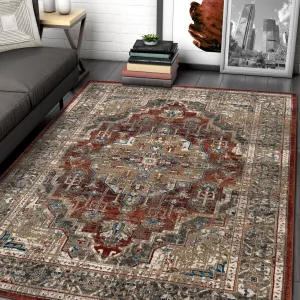 Allstar Rugs Persian Themed Polypropylene Area Rug