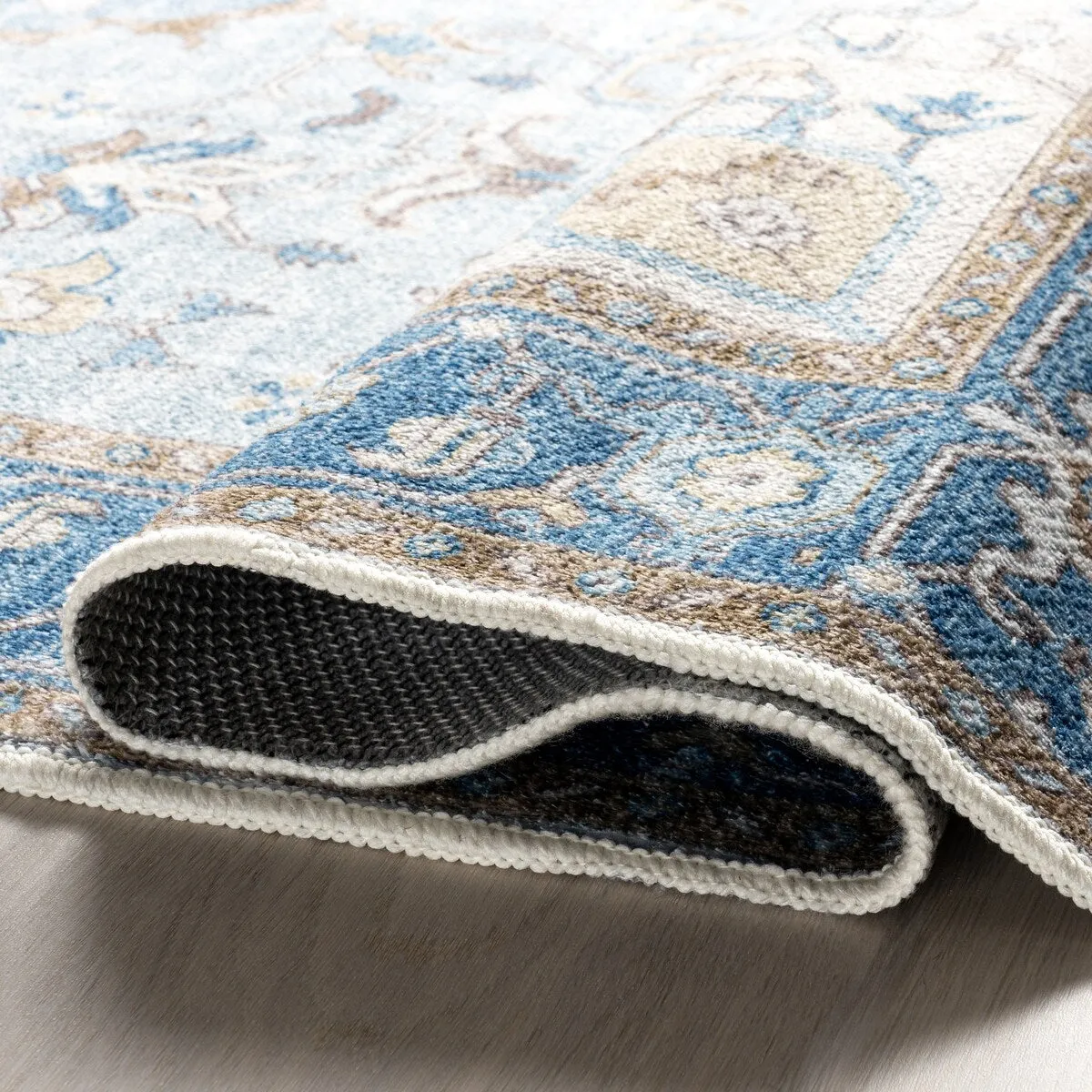 Amaryllis Medallion Machine Washable Area Rug