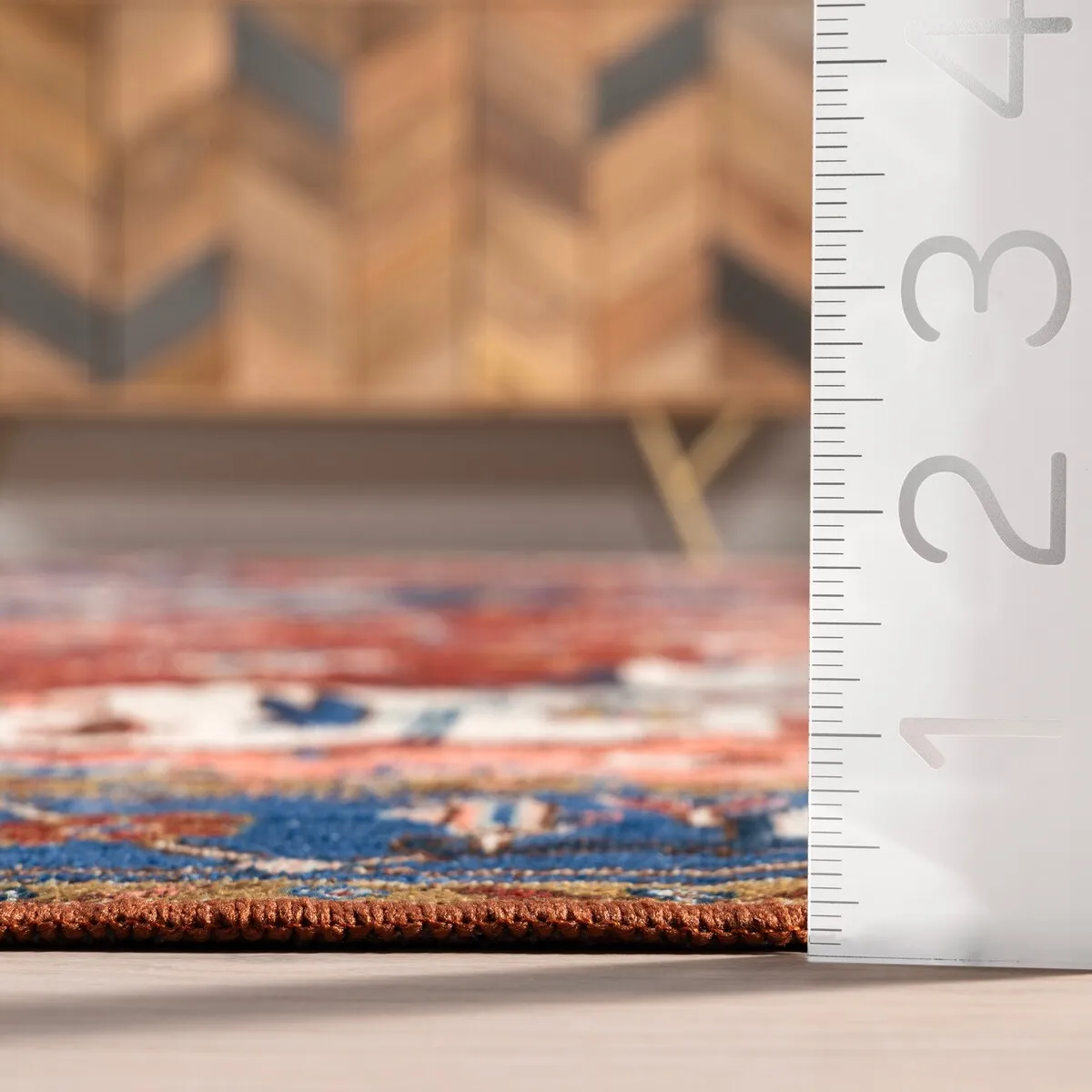 Amaryllis Medallion Machine Washable Area Rug
