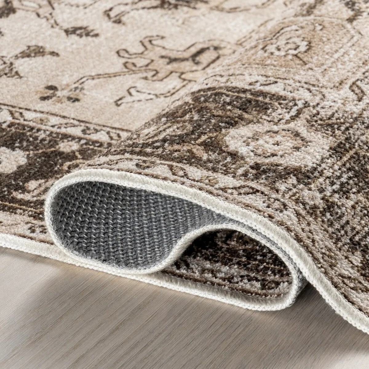 Amaryllis Medallion Machine Washable Area Rug
