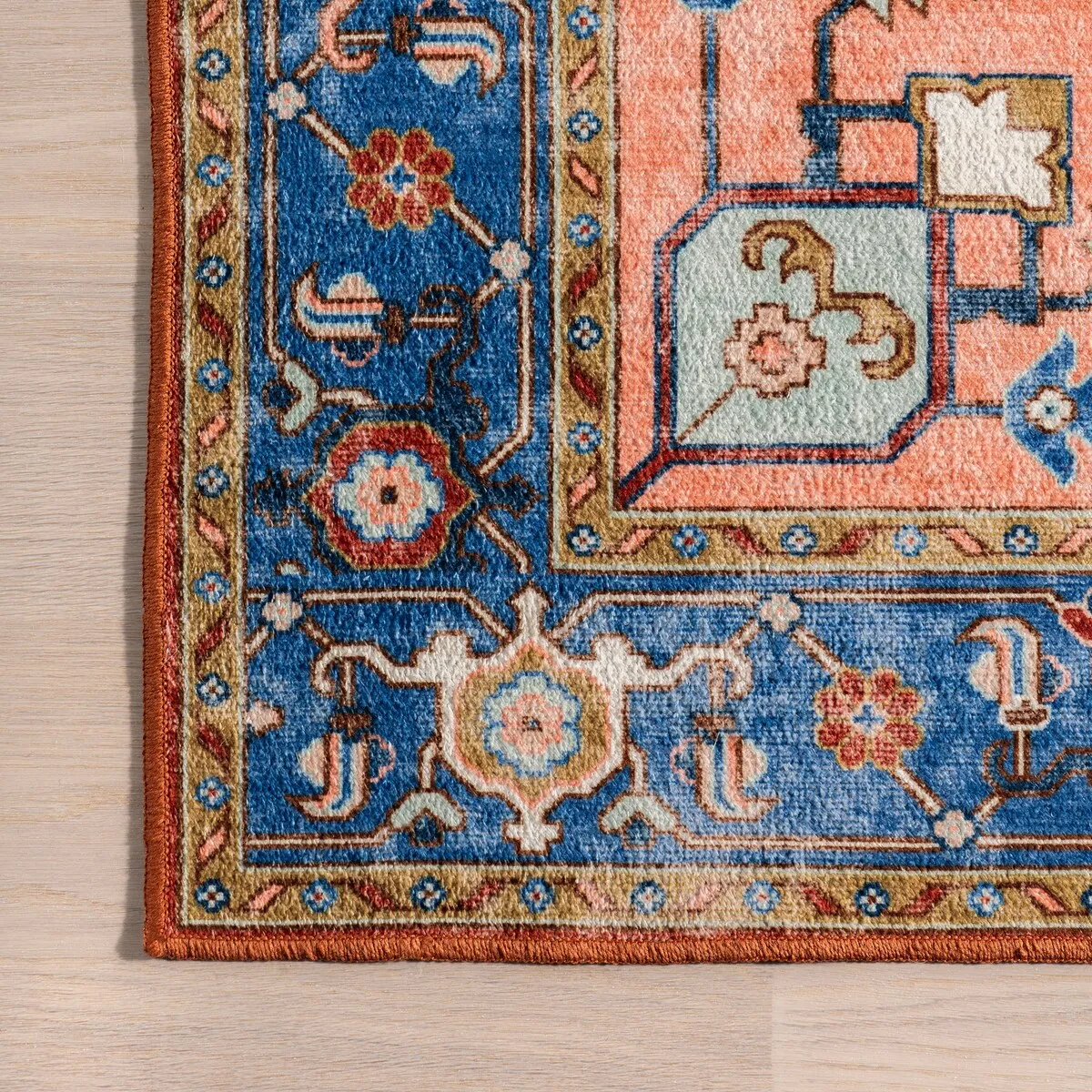 Amaryllis Medallion Machine Washable Area Rug