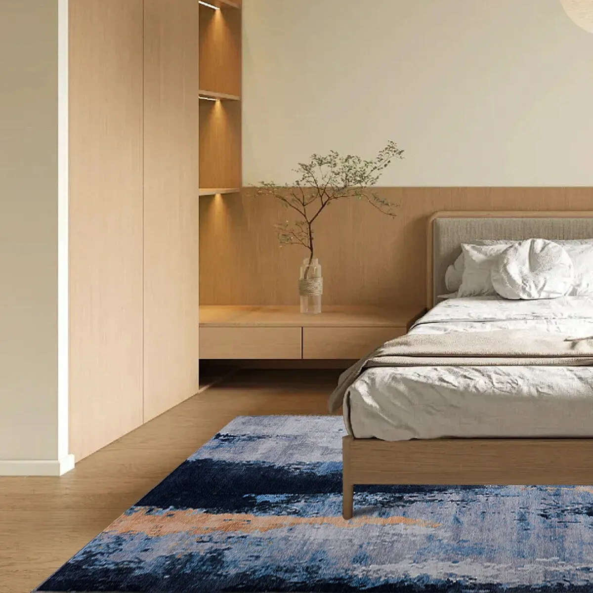 Area Rug Ultra-Soft Low Pile Washable Non Slip Carpet