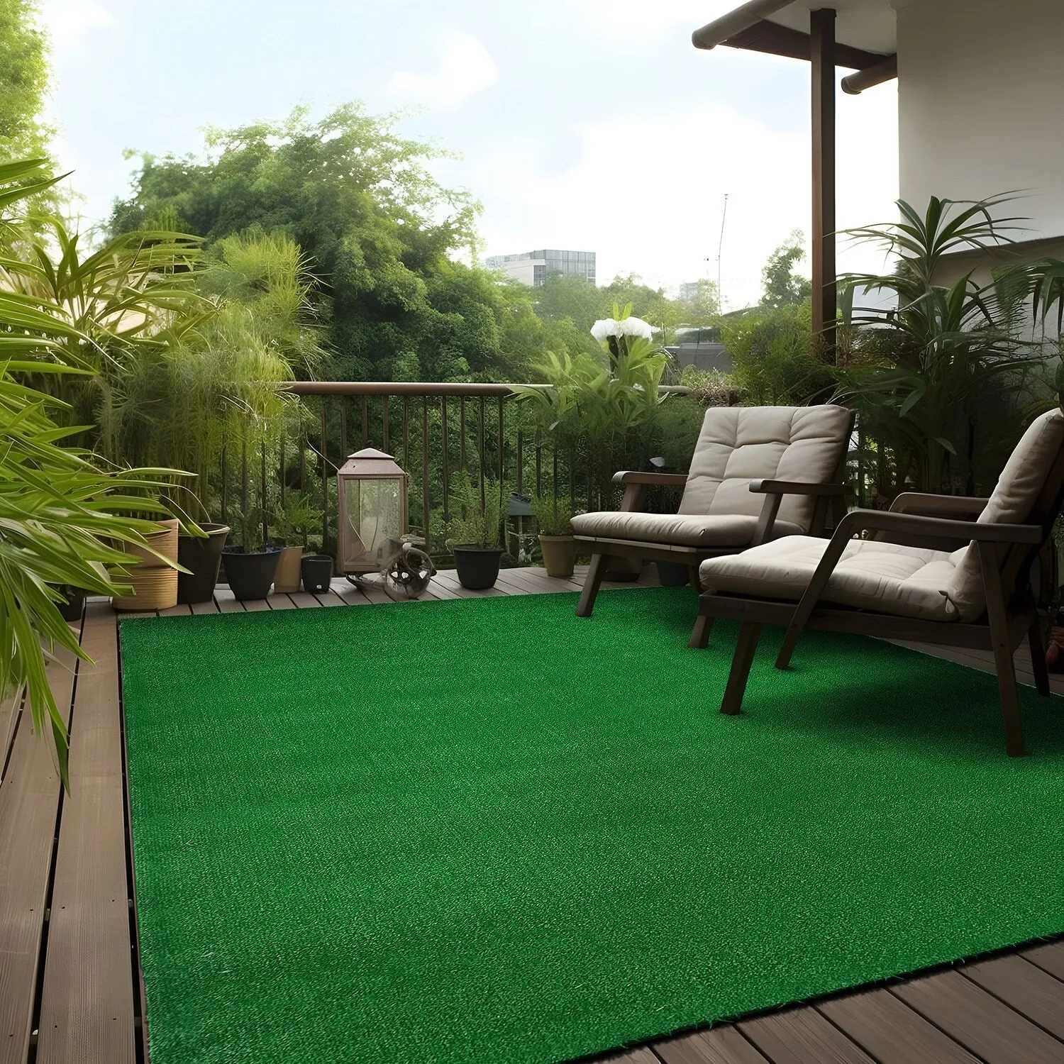 Artificial Turf Solid Grass Indoor Outdoor Area Rug