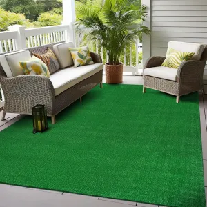 Artificial Turf Solid Grass Indoor Outdoor Area Rug