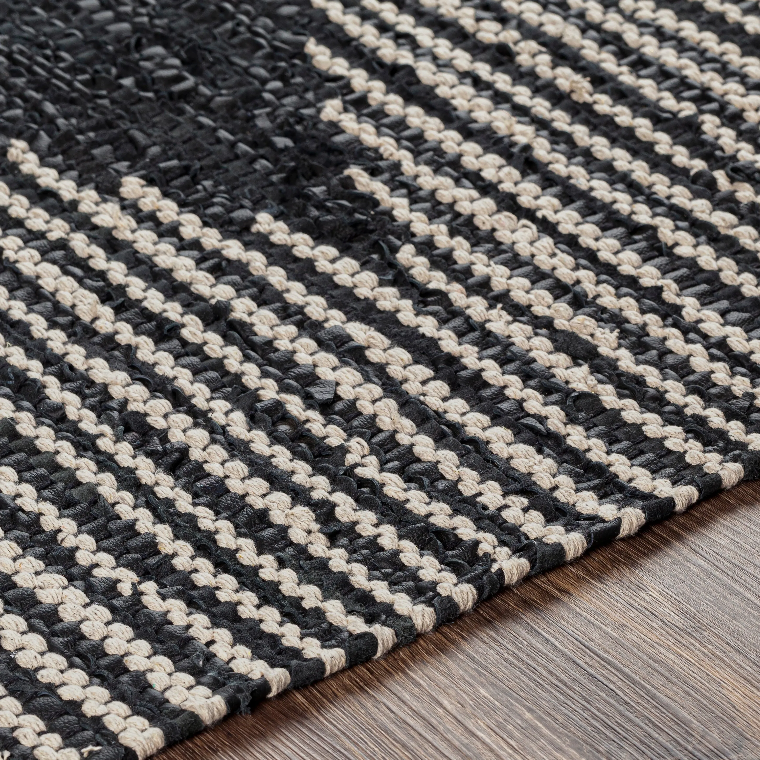 Artistic Weavers Soundtrack Rustic Leather/Cotton Handmade Area Rug