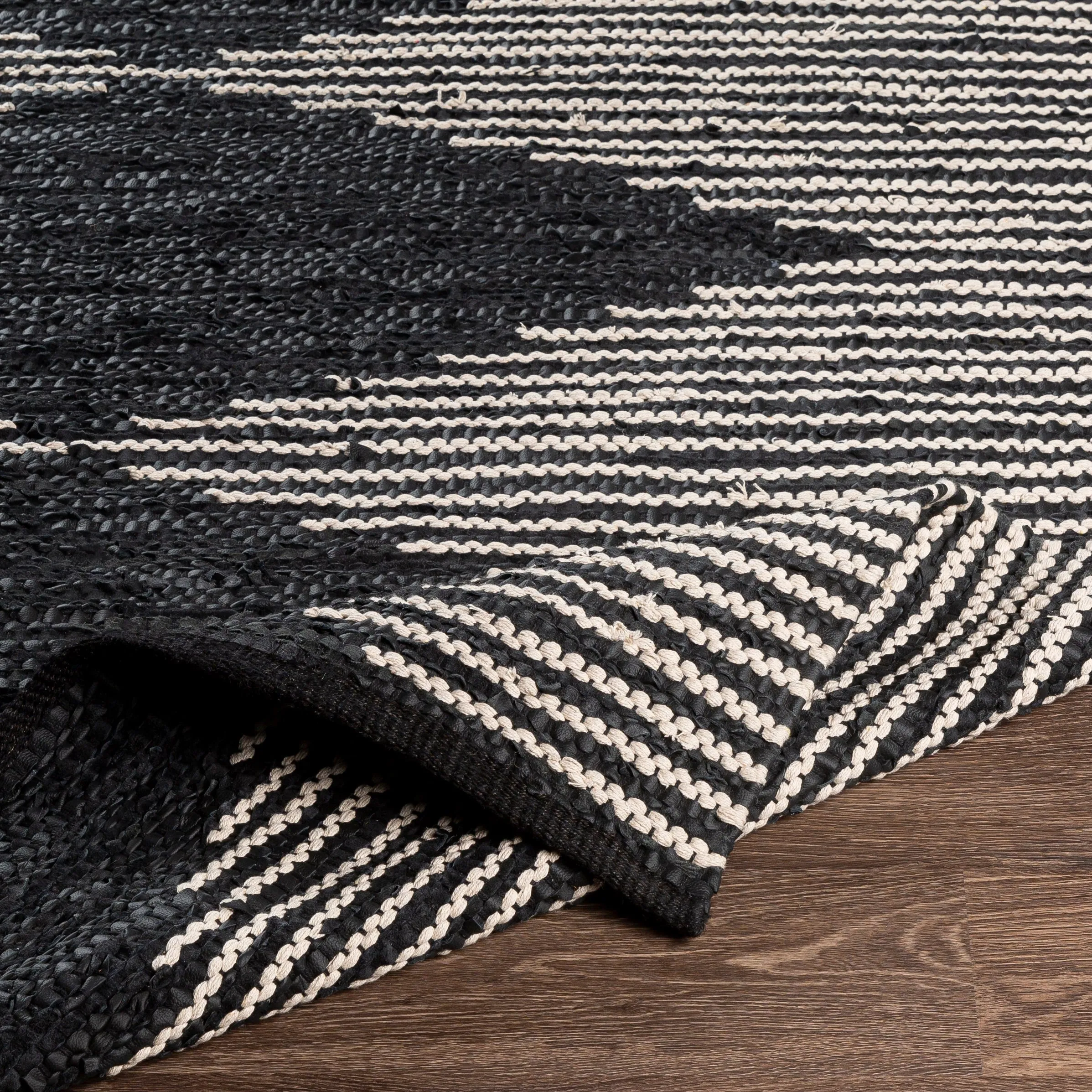 Artistic Weavers Soundtrack Rustic Leather/Cotton Handmade Area Rug