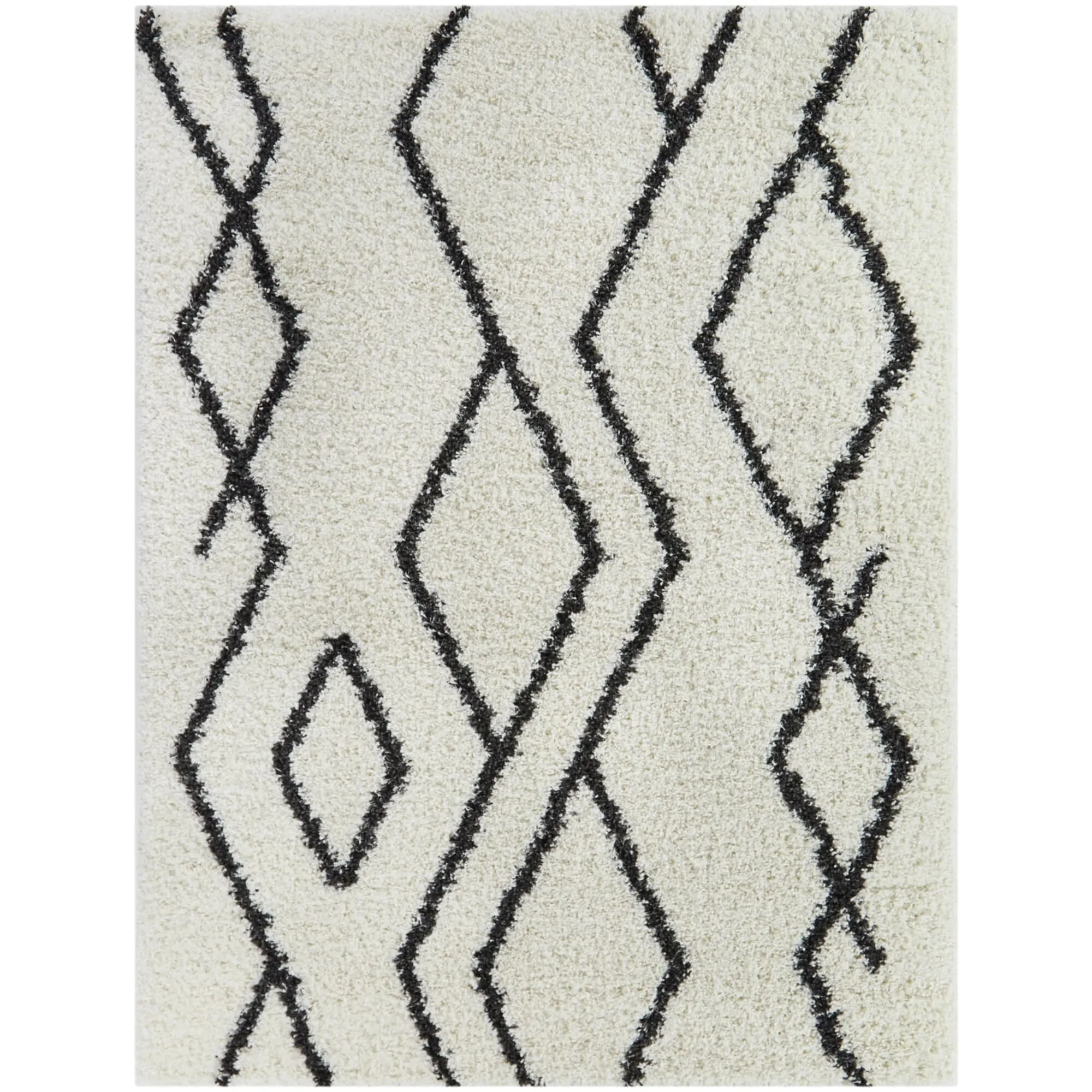Avram Modern Trellis Shag Area Rug