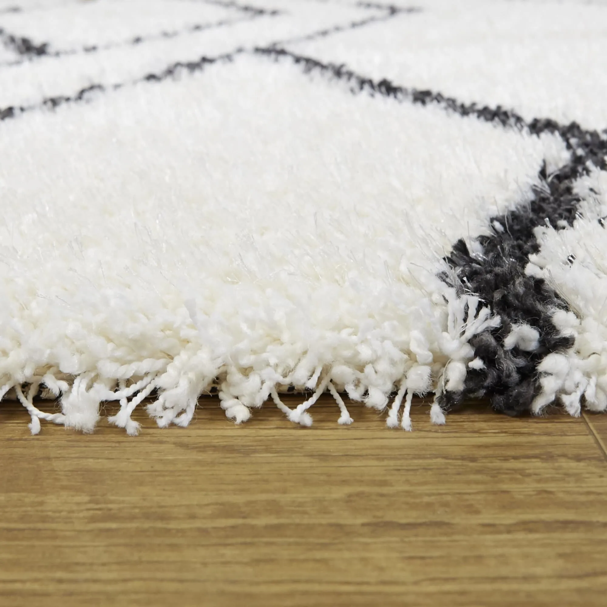 Avram Modern Trellis Shag Area Rug