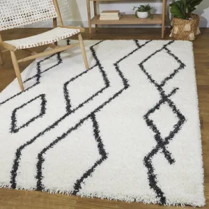 Avram Modern Trellis Shag Area Rug