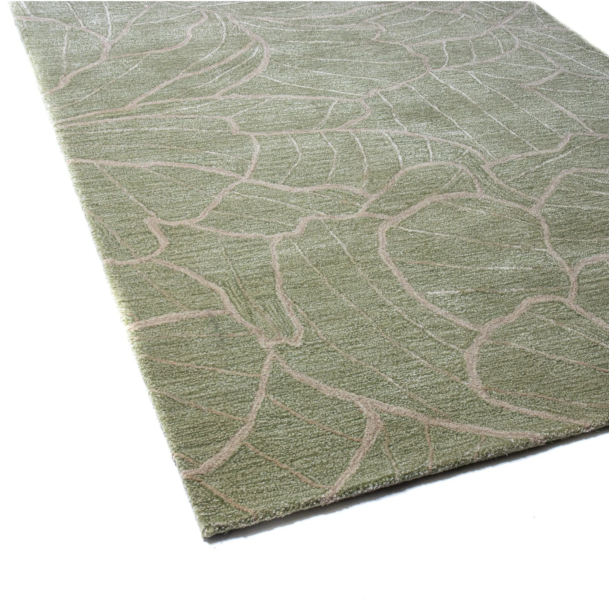 Bashian Jazmin Light Green Contemporary Area Rug