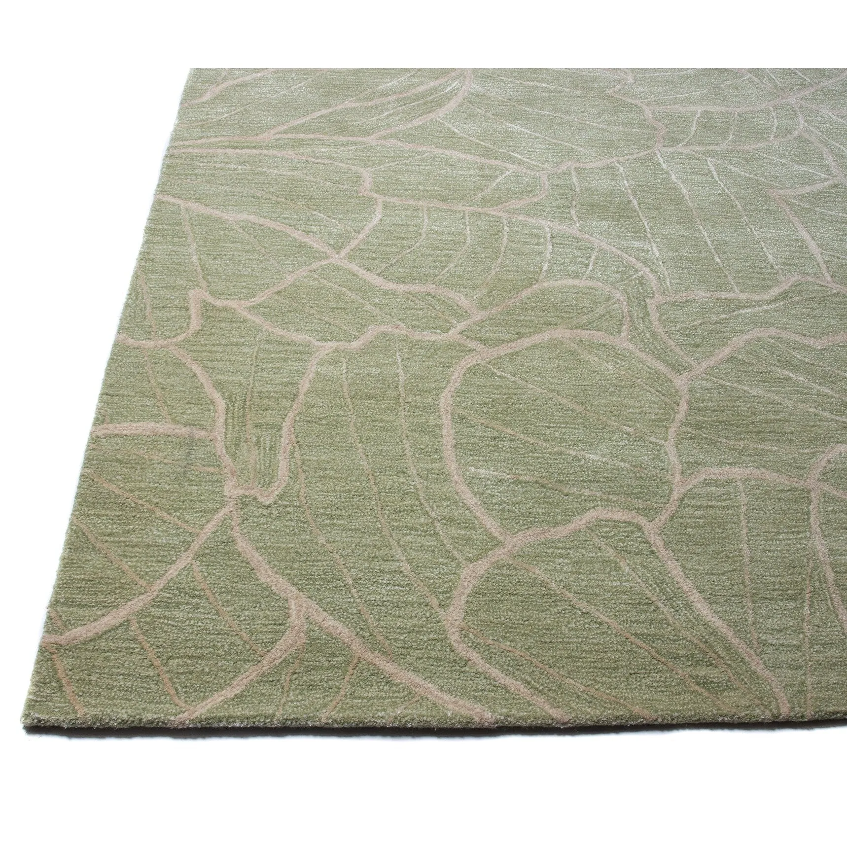 Bashian Jazmin Light Green Contemporary Area Rug
