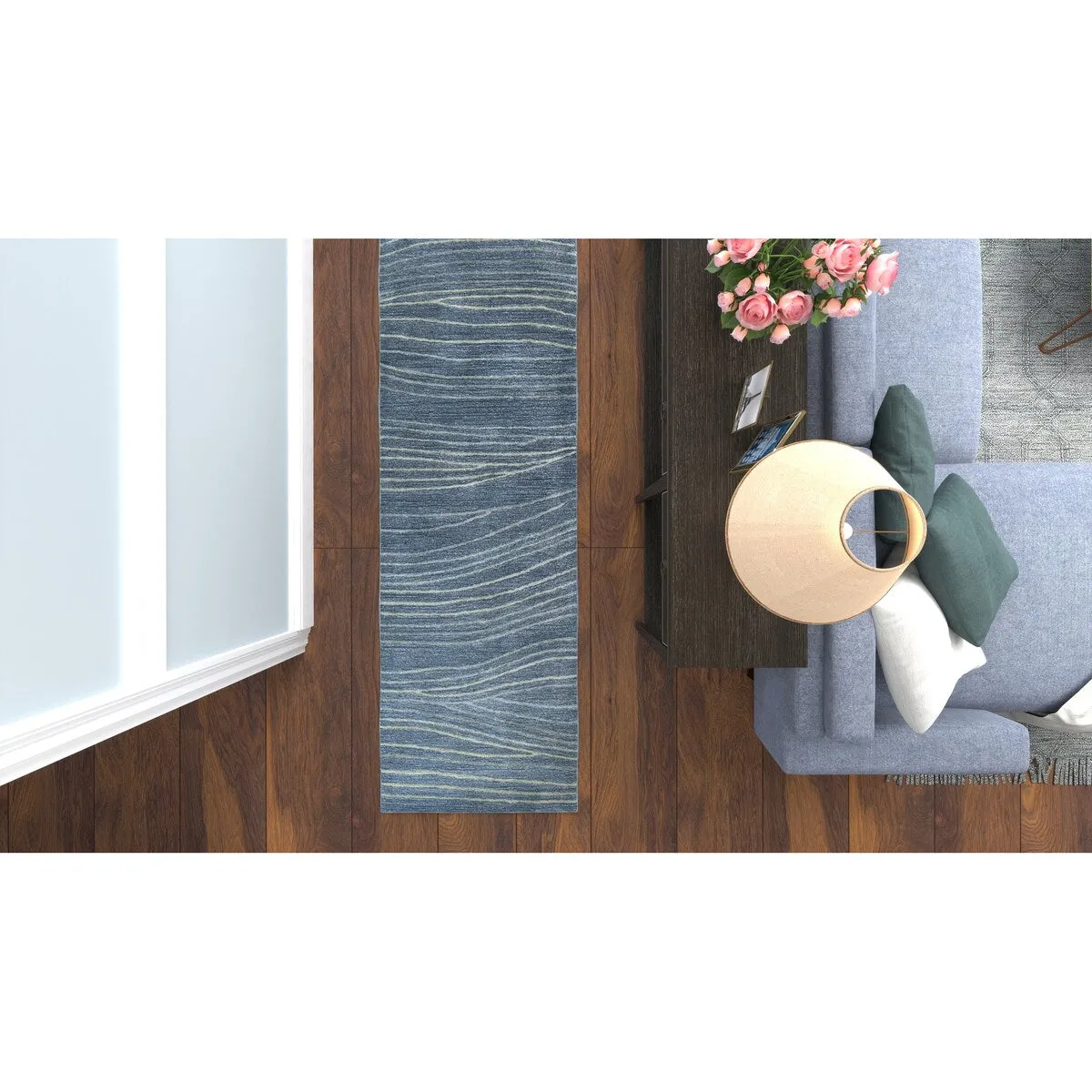 Bashian Makai Azure Contemporary Area Rug