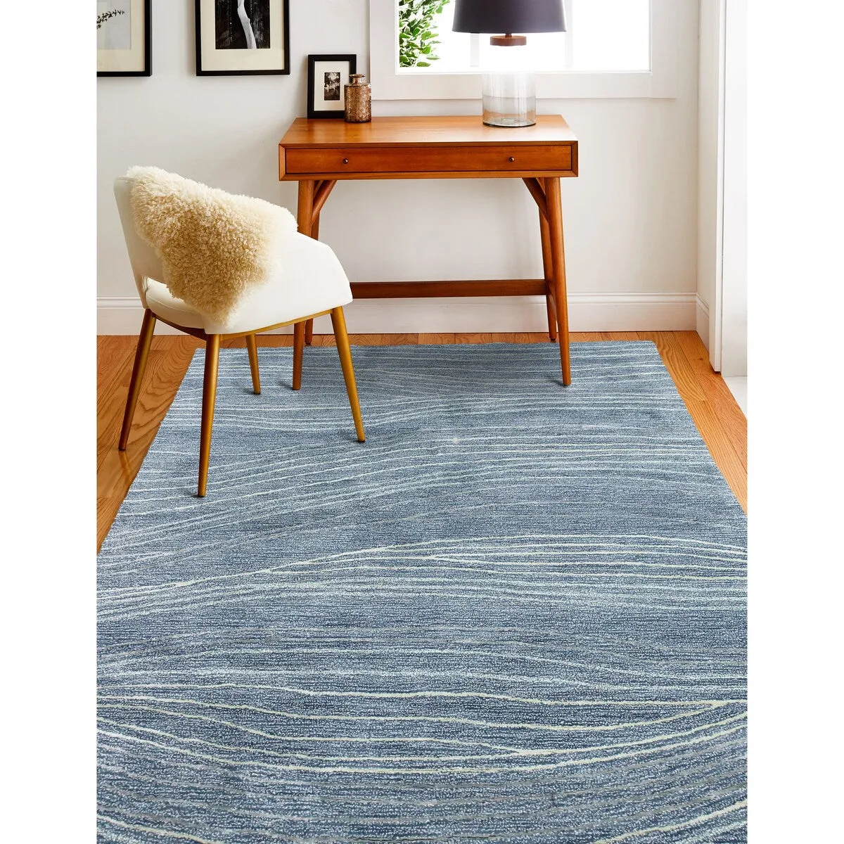 Bashian Makai Azure Contemporary Area Rug