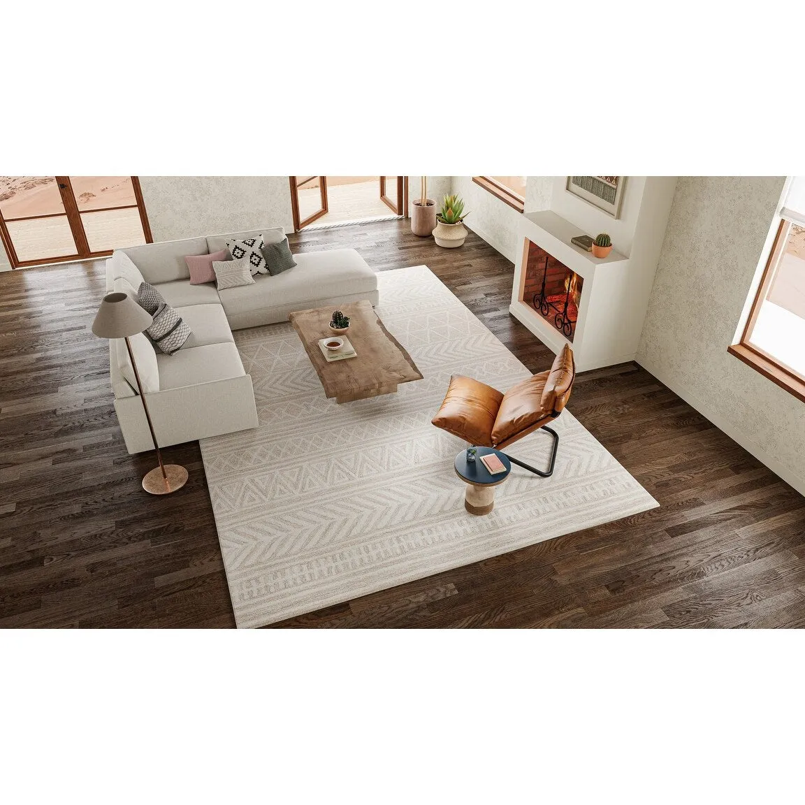 Bashian Nuncio Transitional Hand Tufted Area Rug