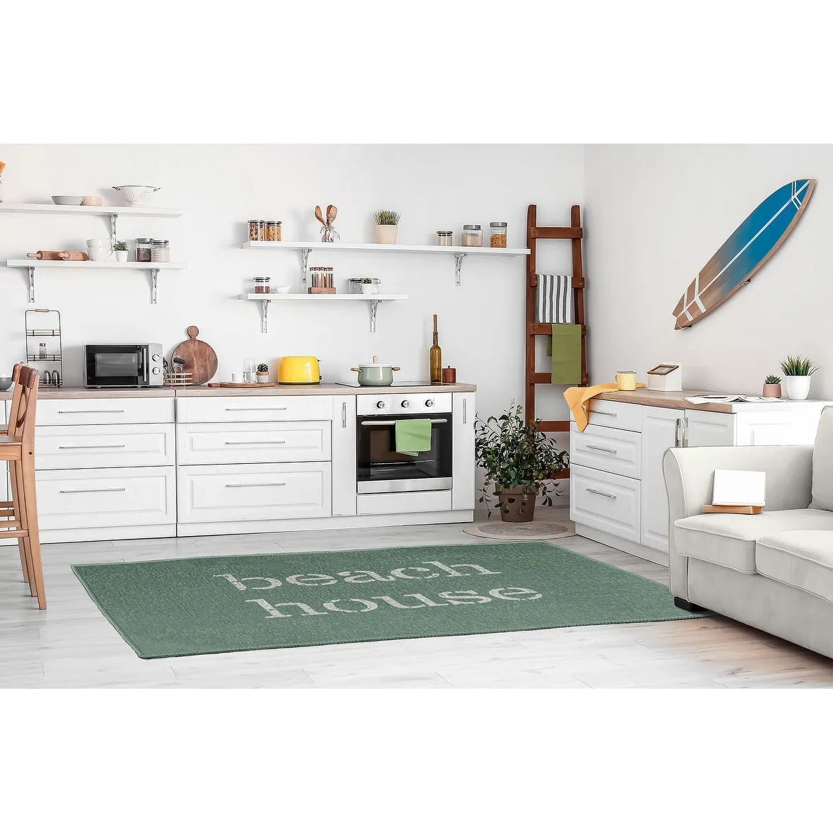 Beach House Nautical Chenille Rug