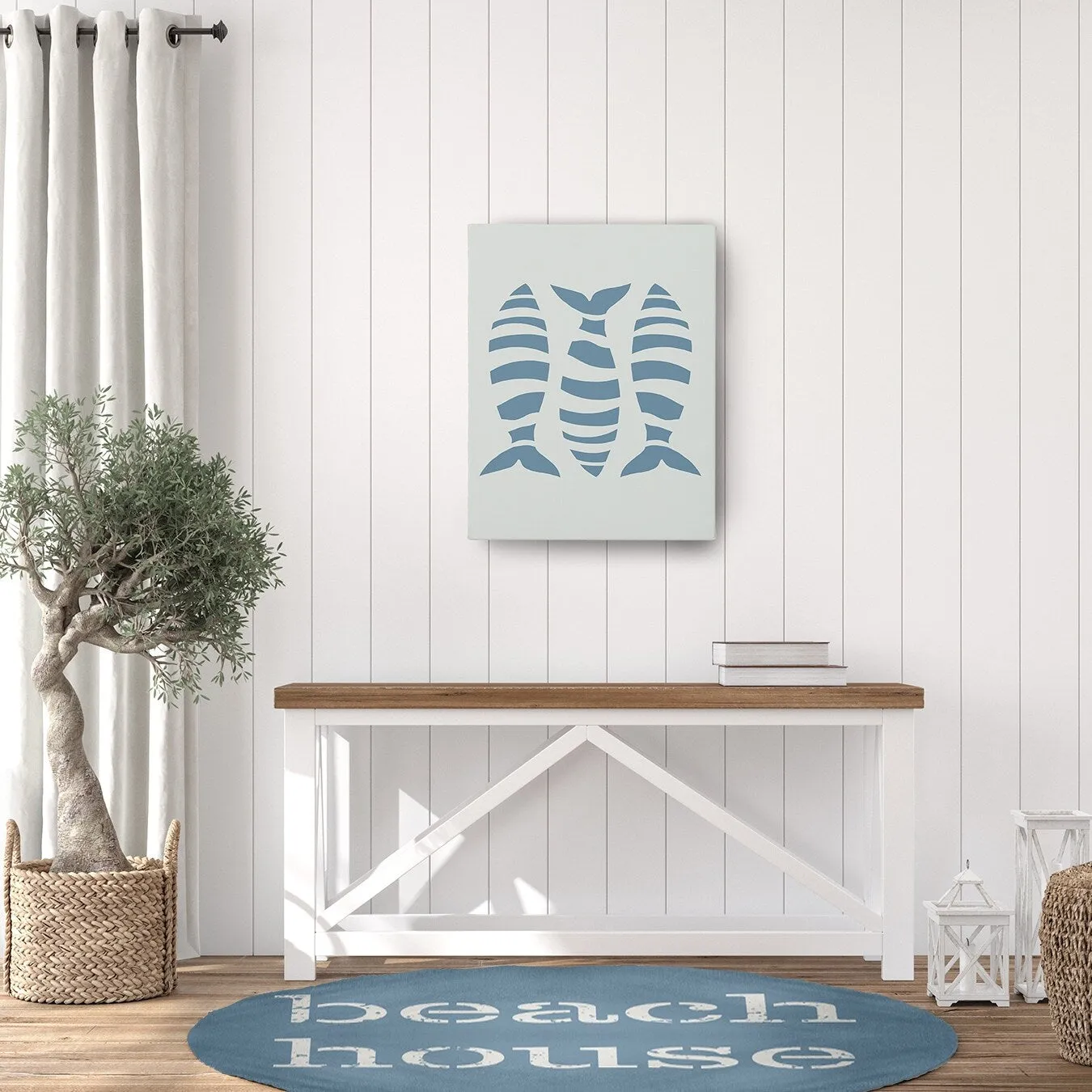 Beach House Nautical Chenille Rug