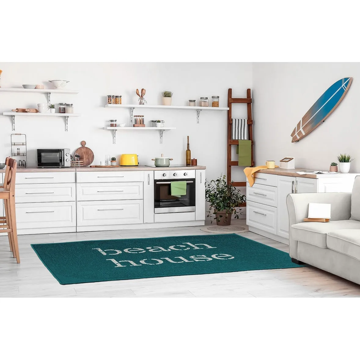 Beach House Nautical Chenille Rug