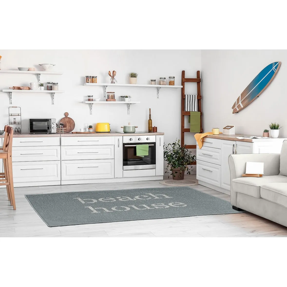 Beach House Nautical Chenille Rug