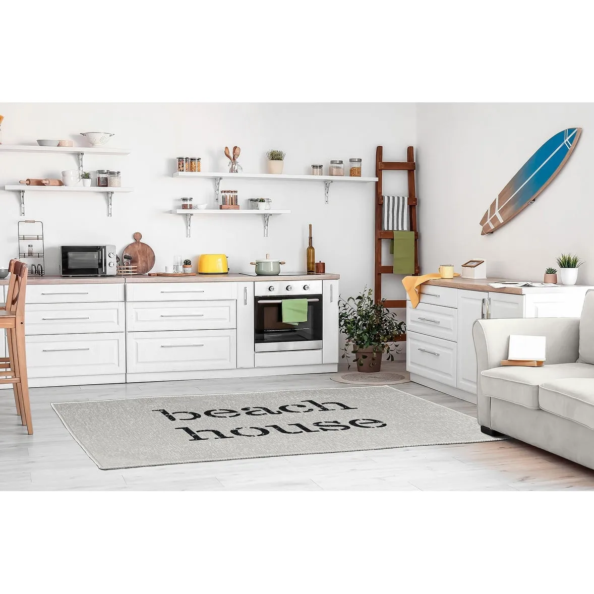 Beach House Nautical Chenille Rug