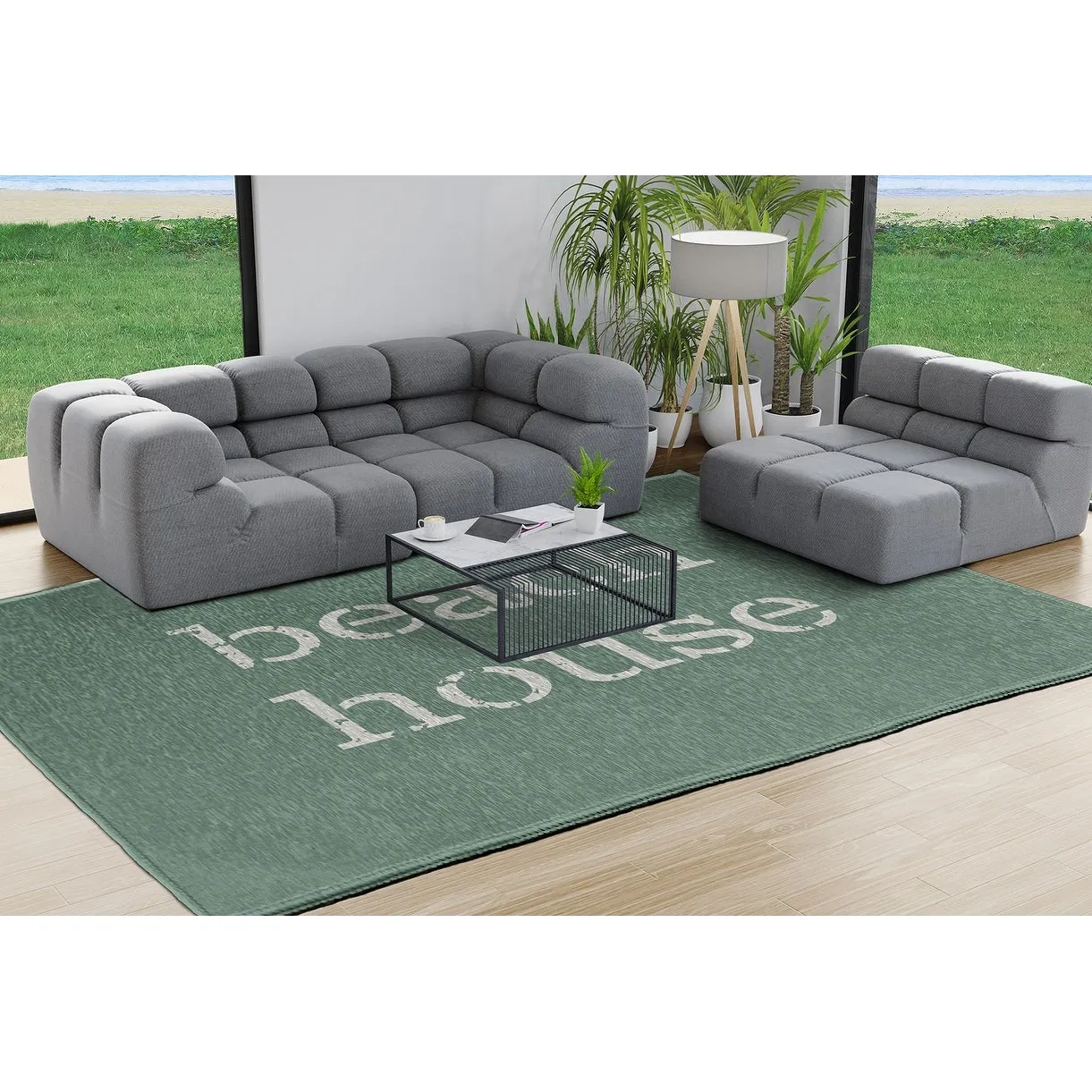 Beach House Nautical Chenille Rug