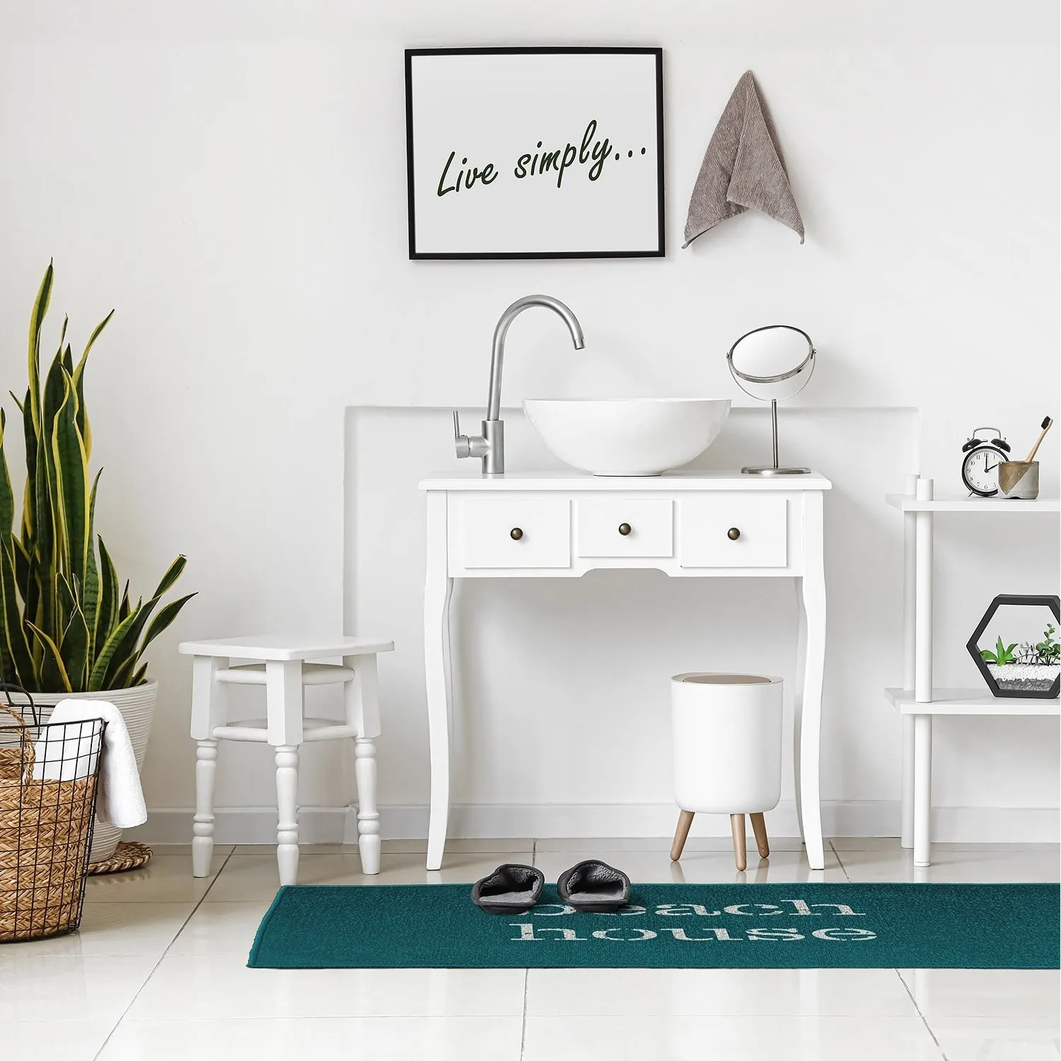 Beach House Nautical Chenille Rug