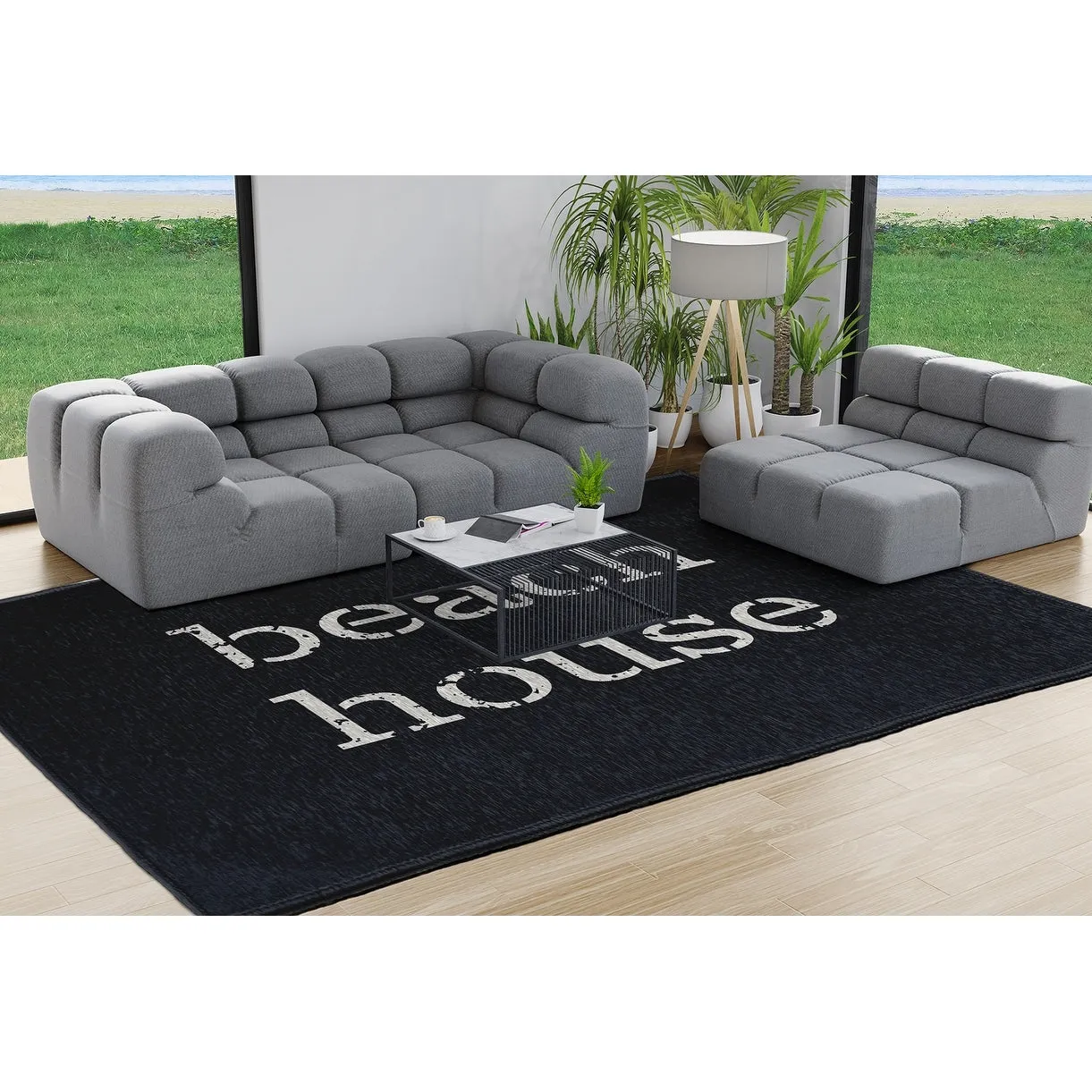 Beach House Nautical Chenille Rug