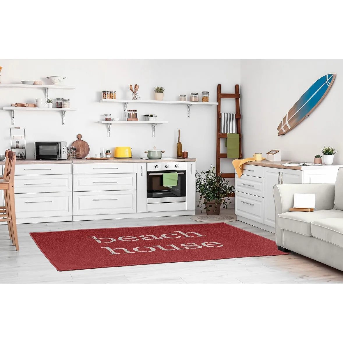 Beach House Nautical Chenille Rug