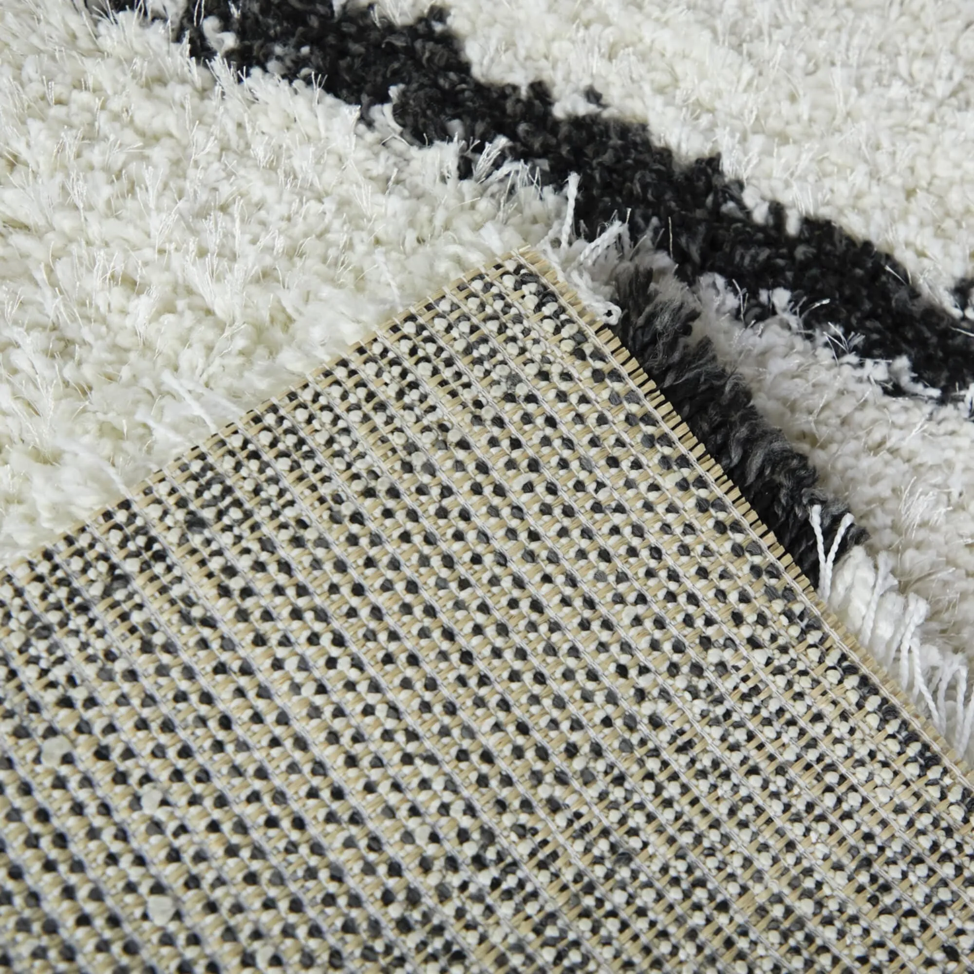 Beatriz Modern Stripe Shag Area Rug